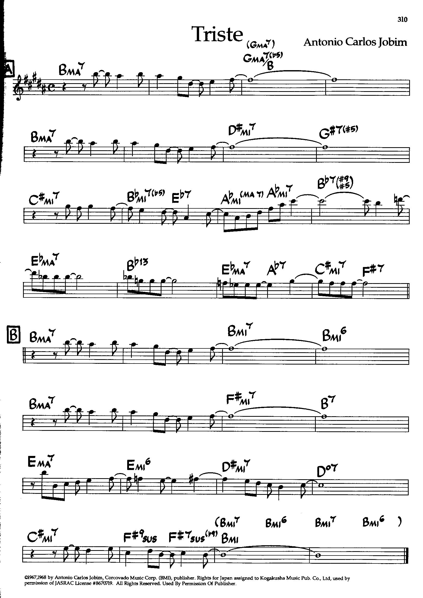 Triste — Antonio Carlos Jobim Triste — Antonio Carlos Jobim