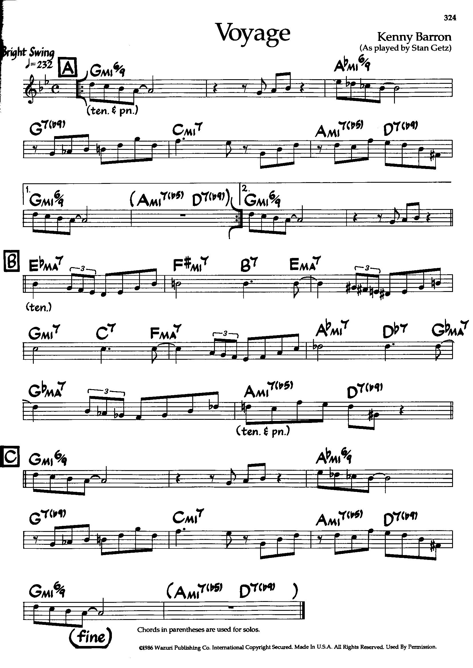 Voyage — Stan Getz Voyage — Stan Getz