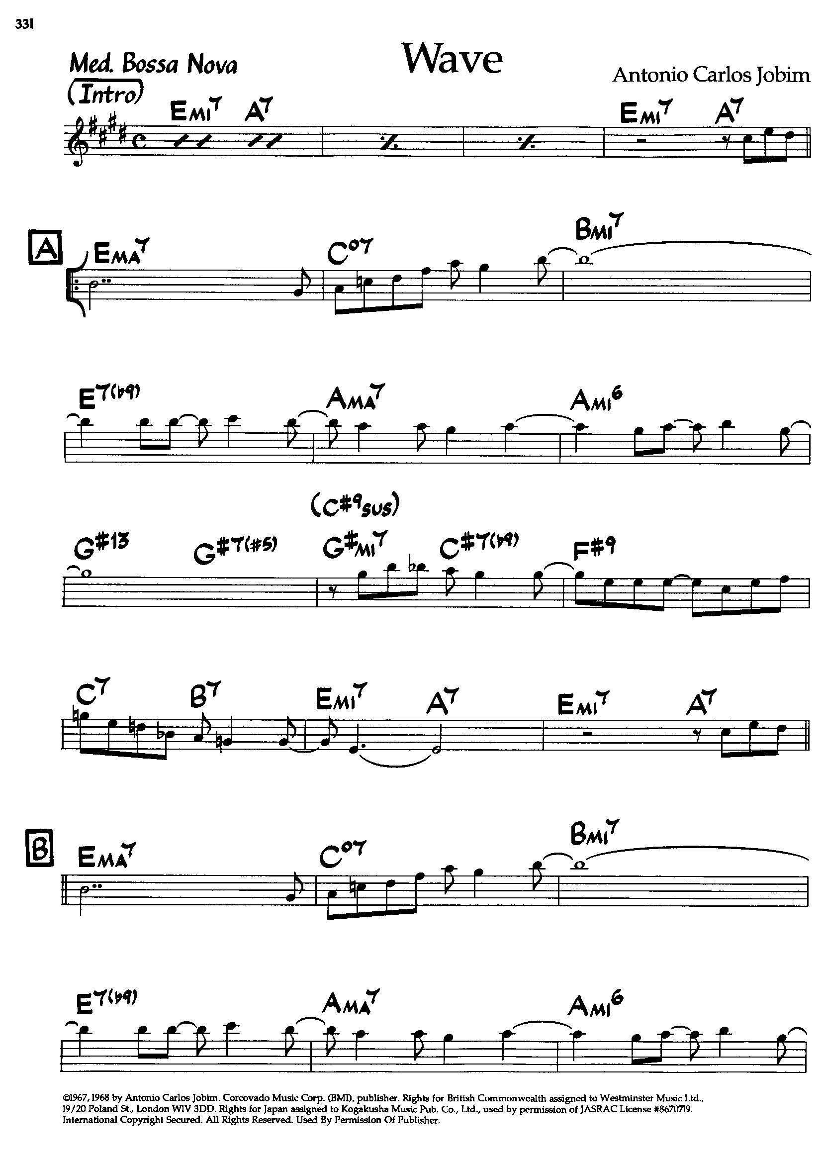 Wave — Antonio Carlos Jobim Wave — Antonio Carlos Jobim