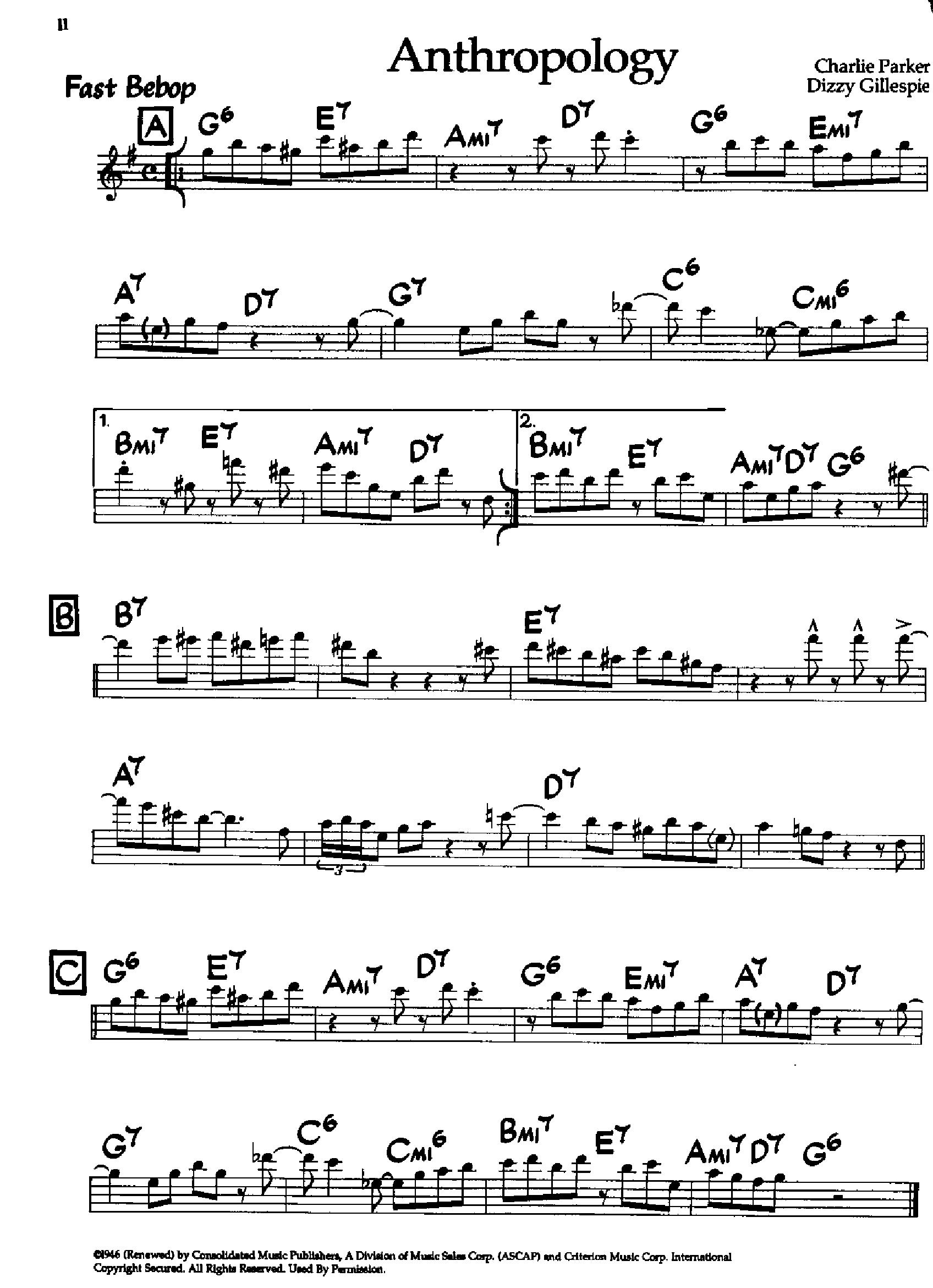 Anthropology — Charlie Parker Anthropology — Charlie Parker