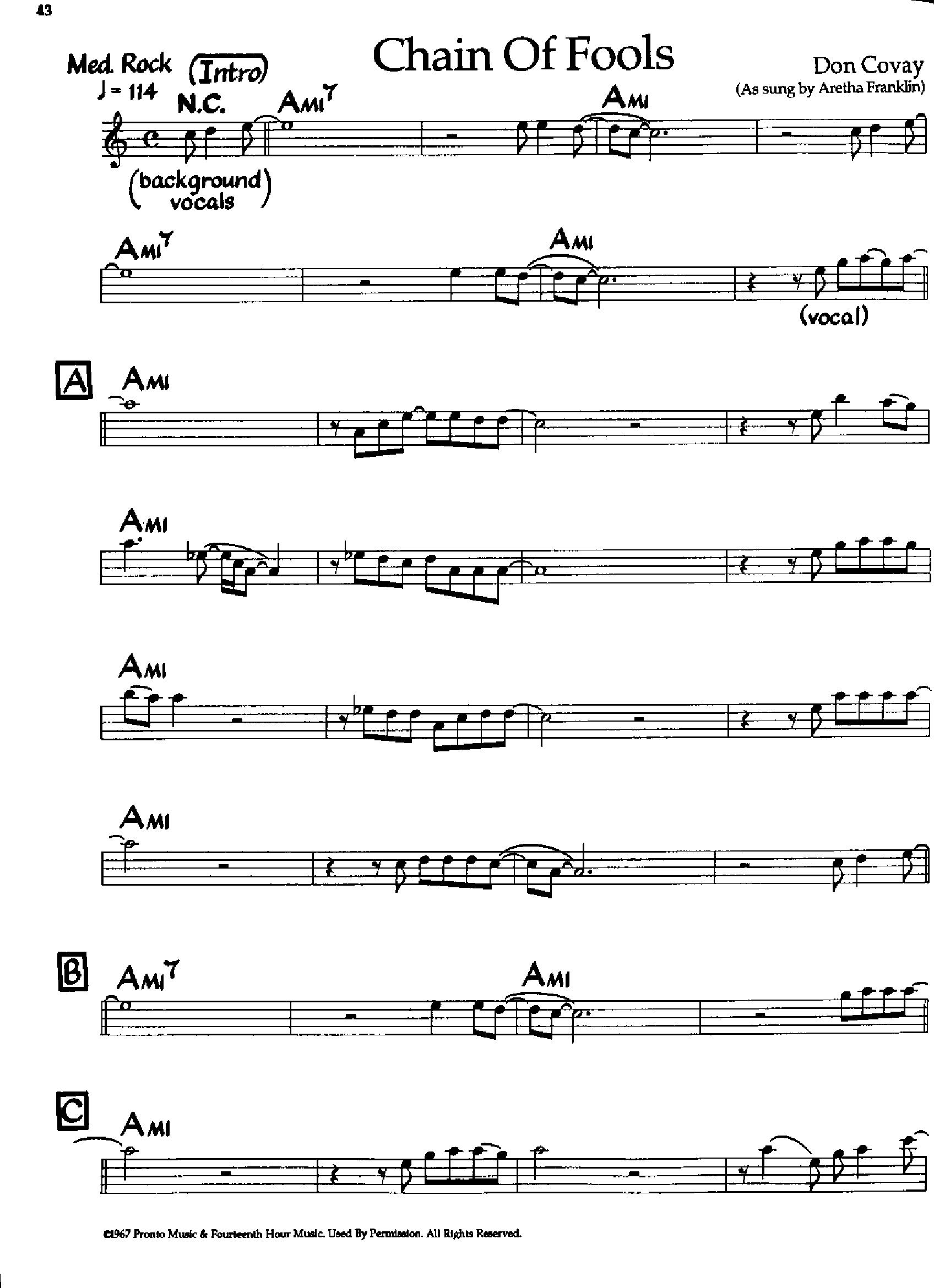Chain Of Fools — Aretha Franklin Chain Of Fools — Aretha Franklin
