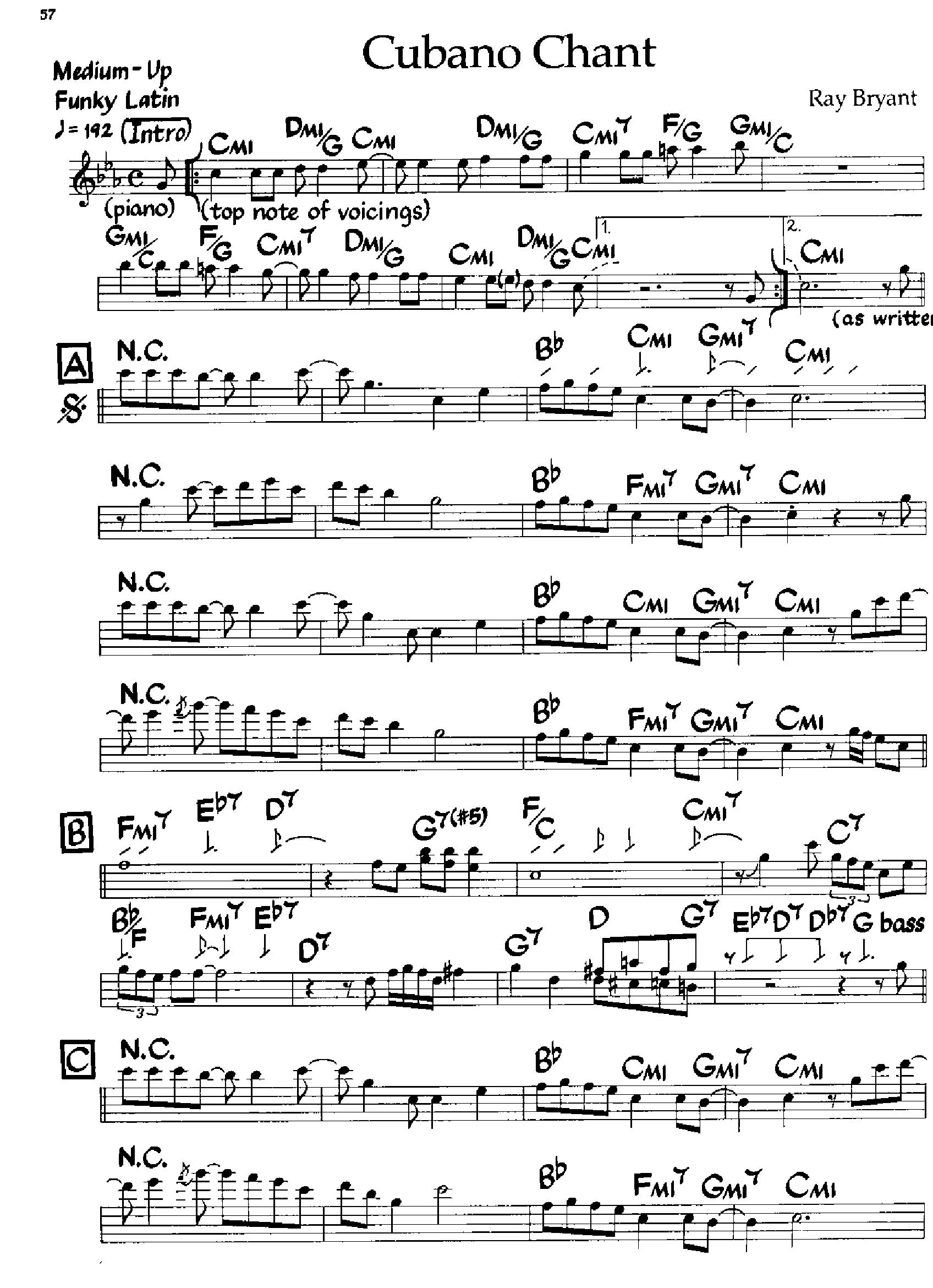 Cubano Chant — Raybryant Cubano Chant — Raybryant