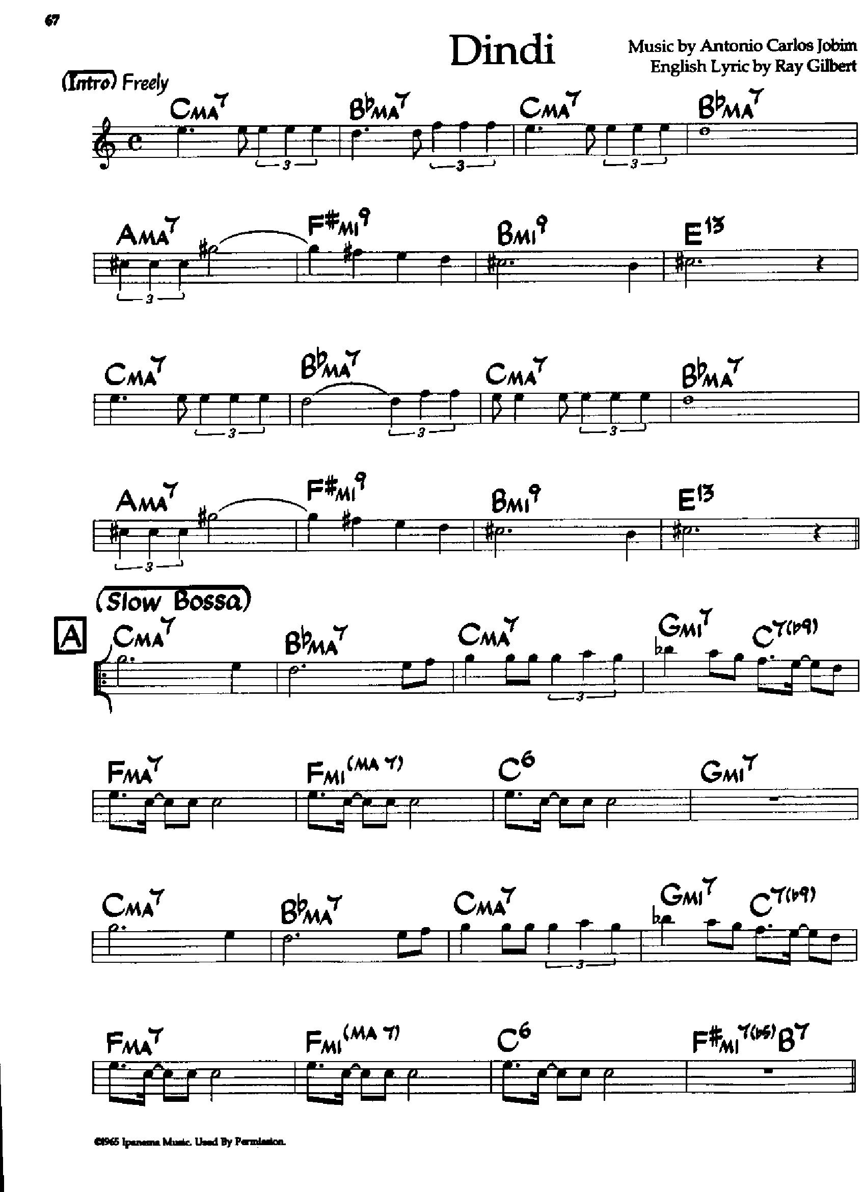 Dindi — Antonio Carlos Jobim Dindi — Antonio Carlos Jobim