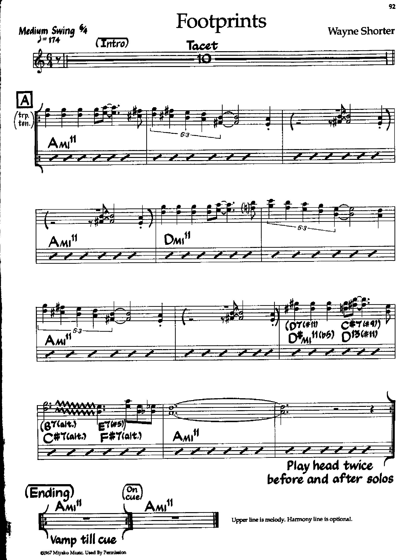 Footprints — Wayne Shorter / Miles Davis Footprints — Wayne Shorter / Miles Davis