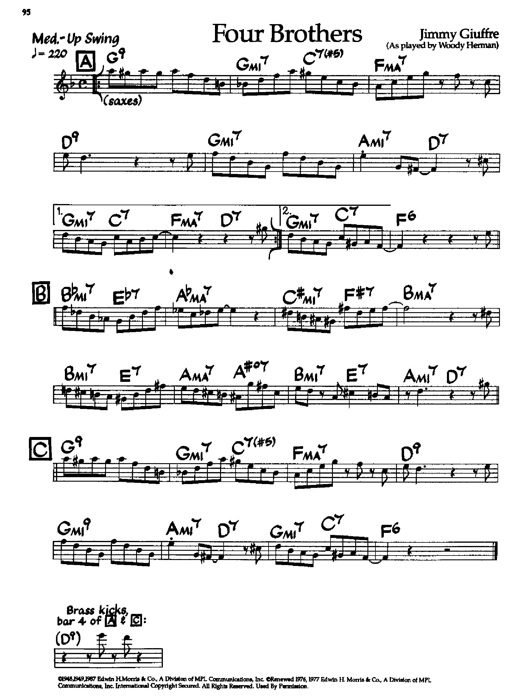 Four Brothers — Woody Herman Four Brothers — Woody Herman