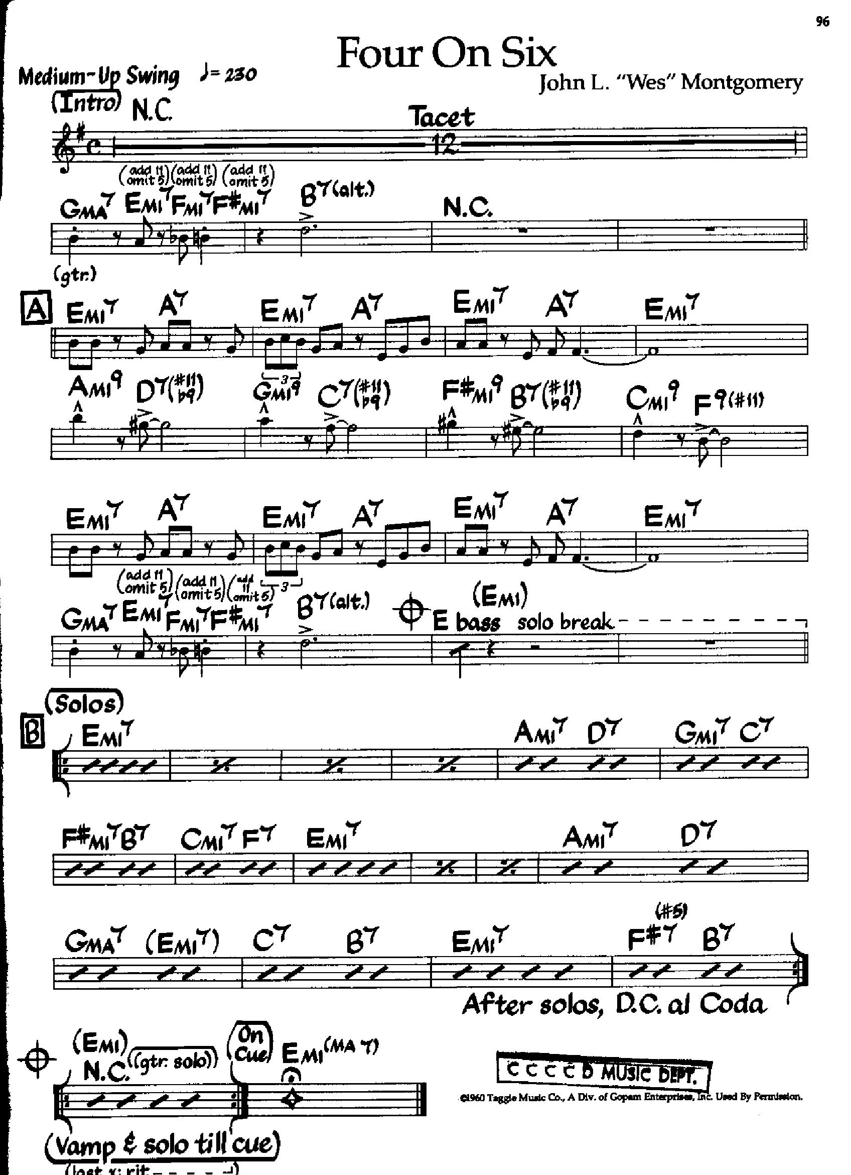 Four On Six — Wes Montgomery Four On Six — Wes Montgomery