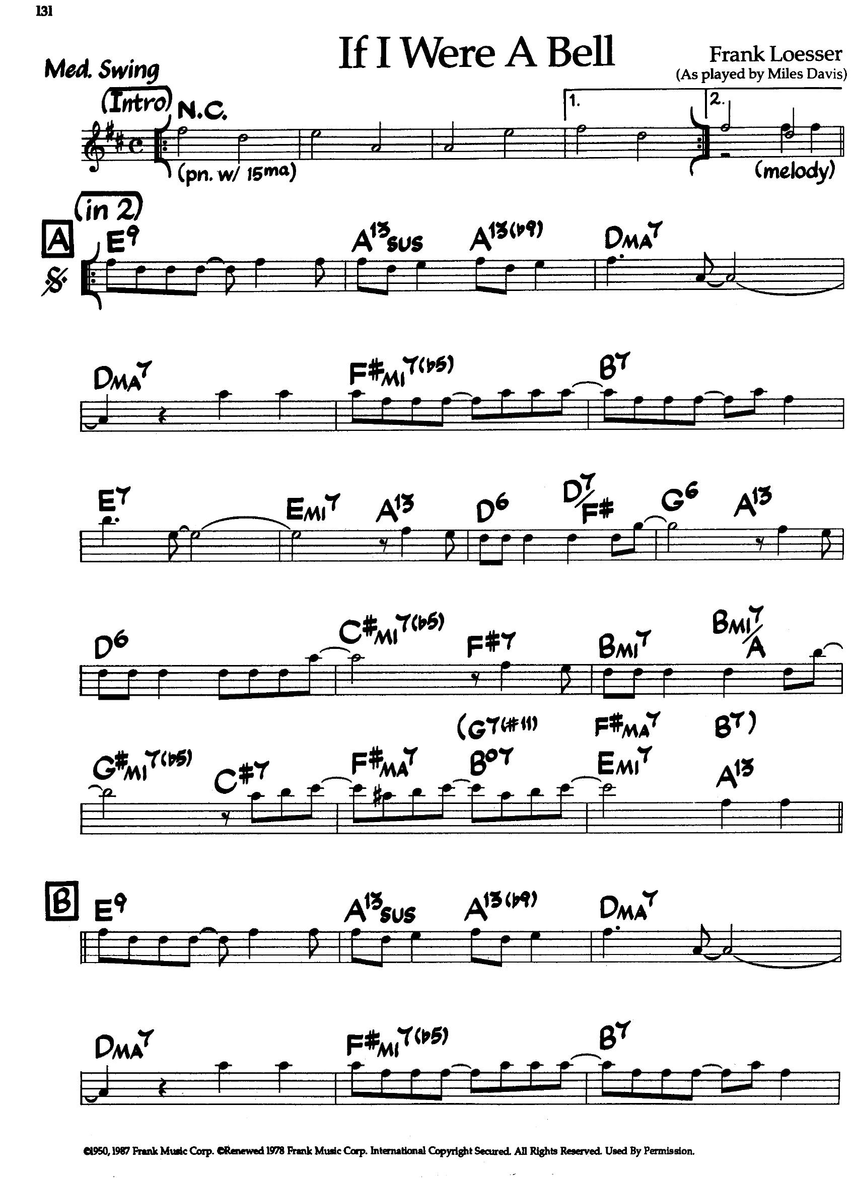 If I Were A Bell — Miles Davis If I Were A Bell — Miles Davis