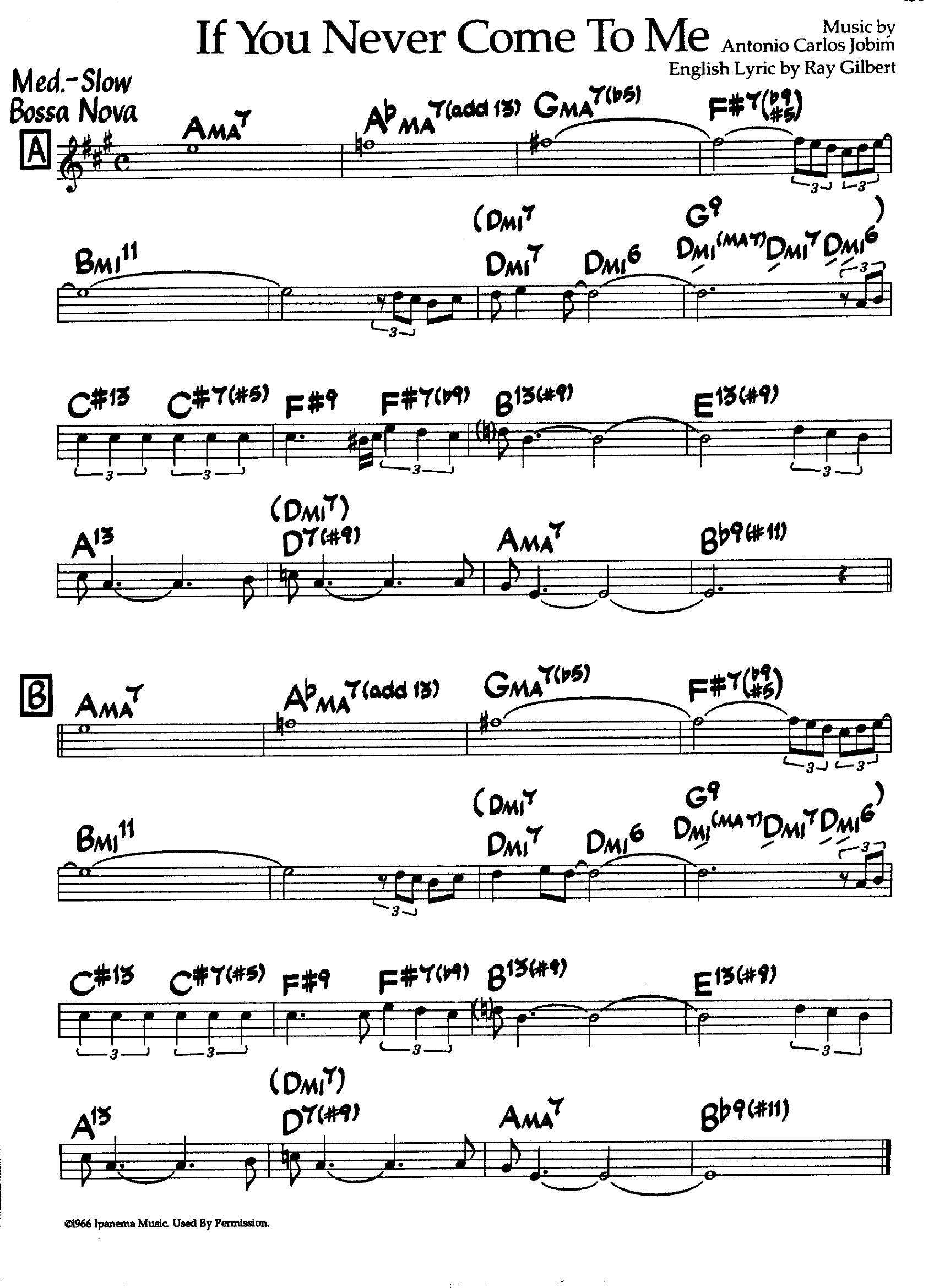 If You Never Come To Me — Antonio Carlos Jobim If You Never Come To Me — Antonio Carlos Jobim