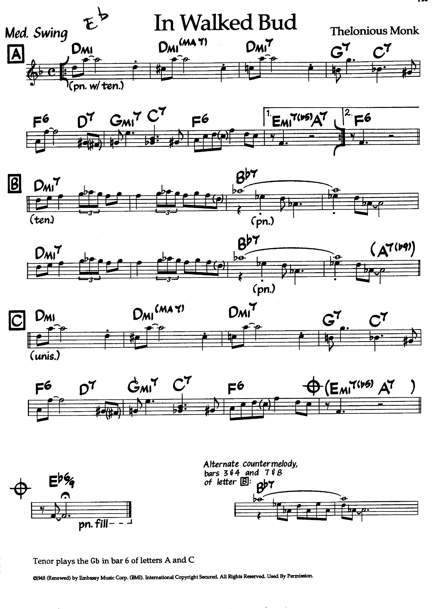 In Walked Bud — Thelonious Monk In Walked Bud — Thelonious Monk
