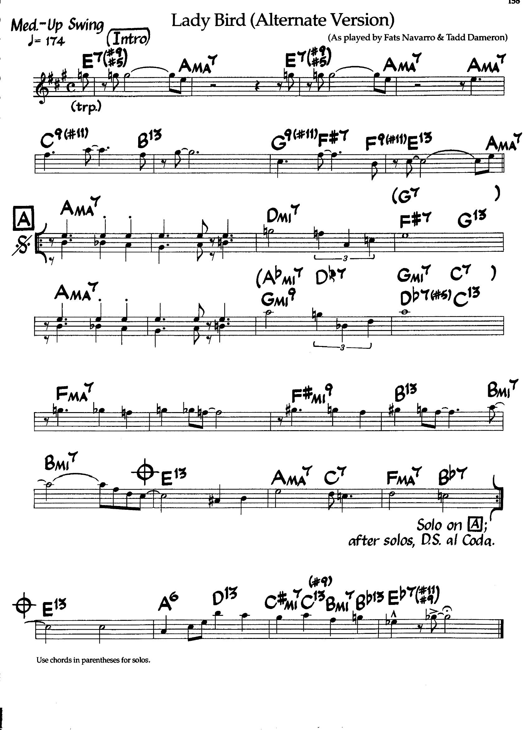 Lady Bird — Miles Davis / Tadd Dameron Lady Bird — Miles Davis / Tadd Dameron