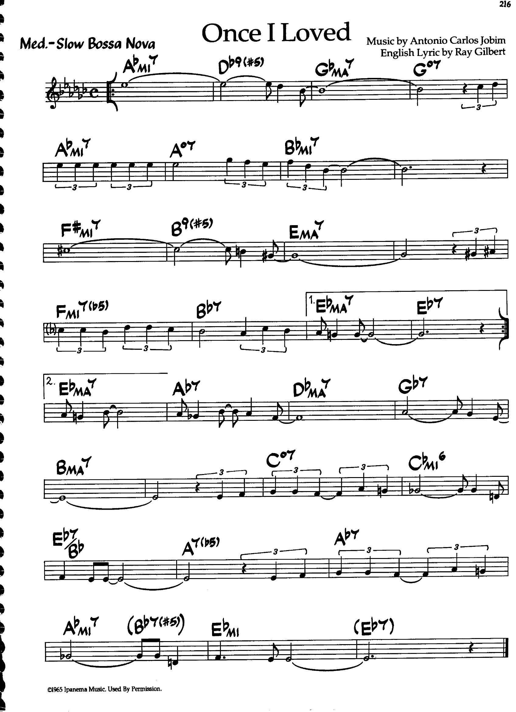 Once I Loved — Antonio Carlos Jobim Once I Loved — Antonio Carlos Jobim