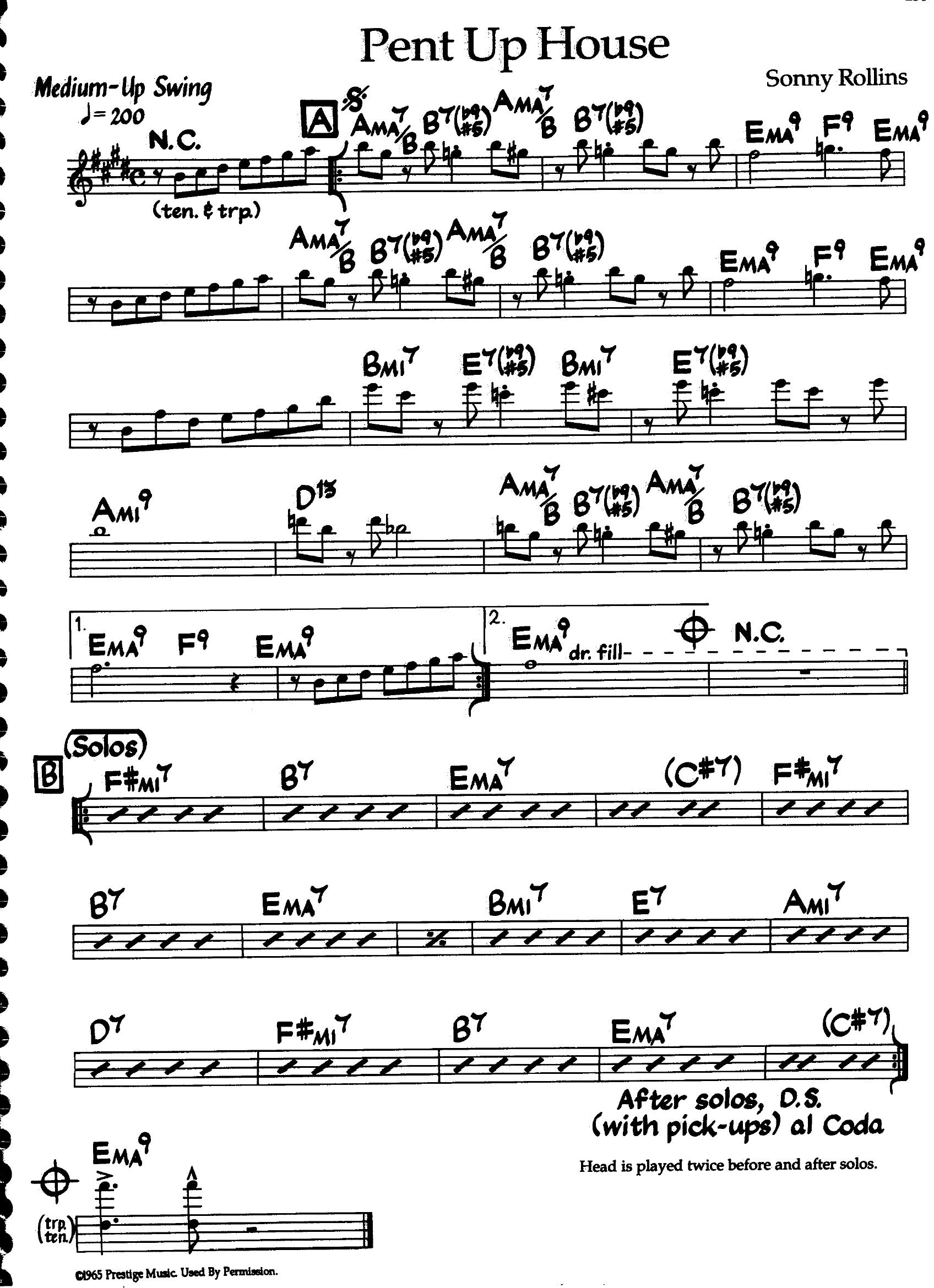Pent Up House — Sonny Rollins Pent Up House — Sonny Rollins
