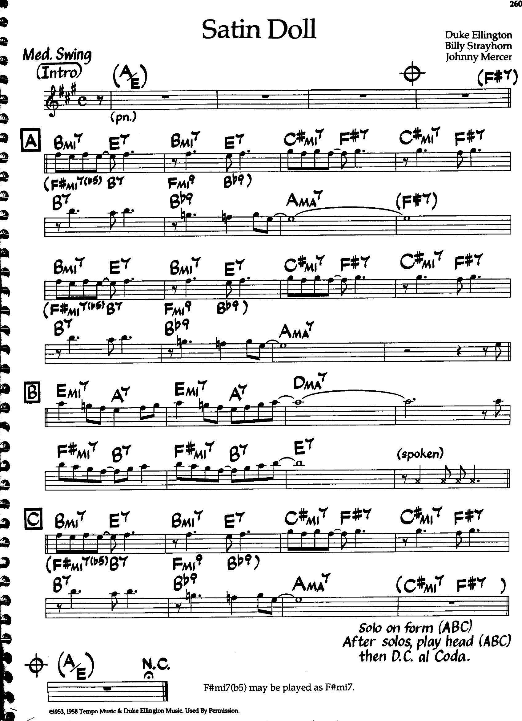Satin Doll — Duke Ellington Satin Doll — Duke Ellington