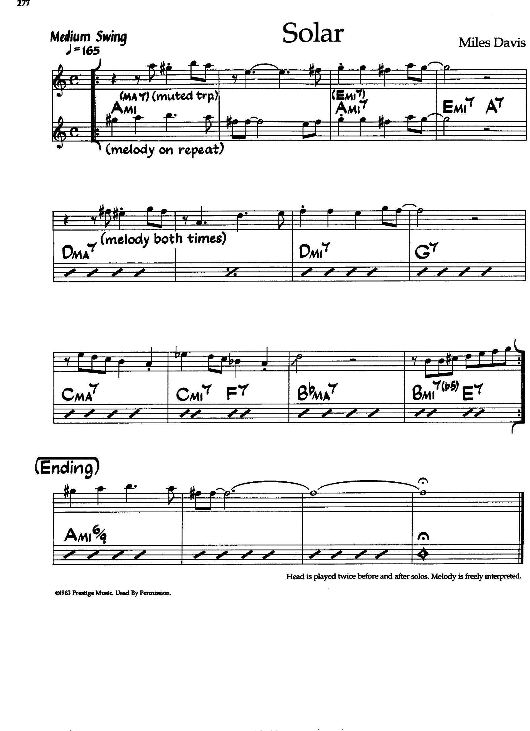 Solar — Miles Davis Solar — Miles Davis