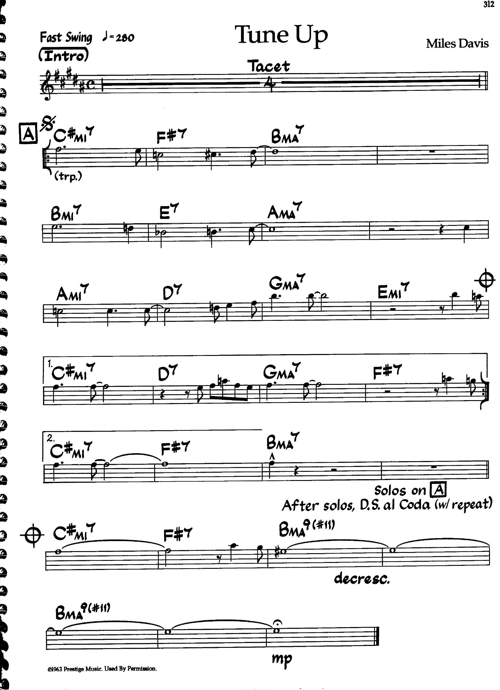 Tune Up — Miles Davis Tune Up — Miles Davis