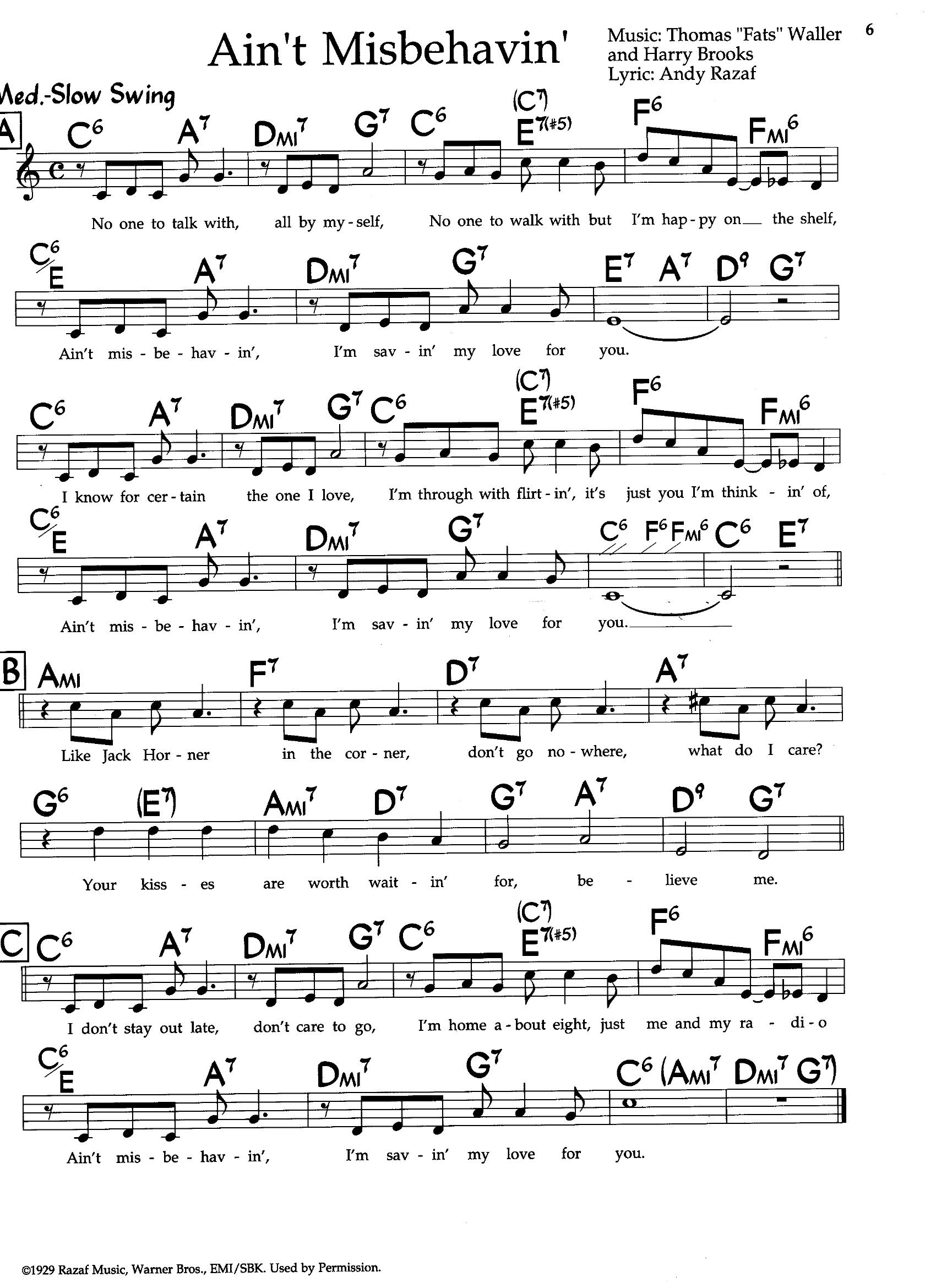 Ain't Misbehavin' Ain't Misbehavin'