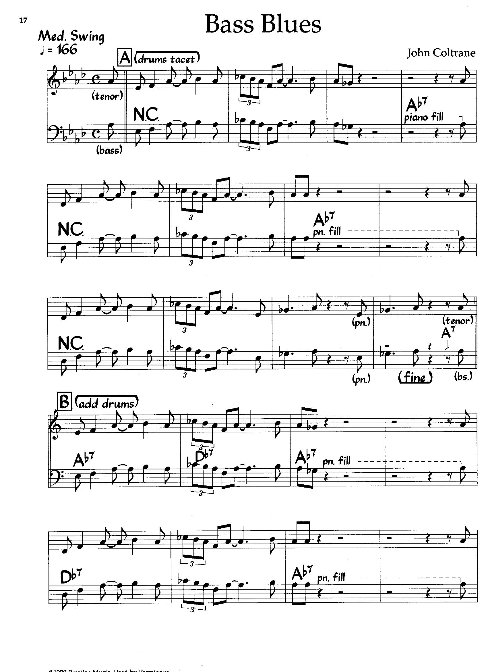 Bass Blues — John Coltrane Bass Blues — John Coltrane