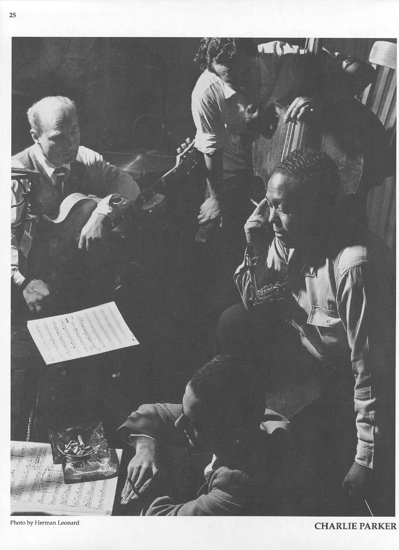 Photo of musicians — Charlie Parker Photo of musicians — Charlie Parker