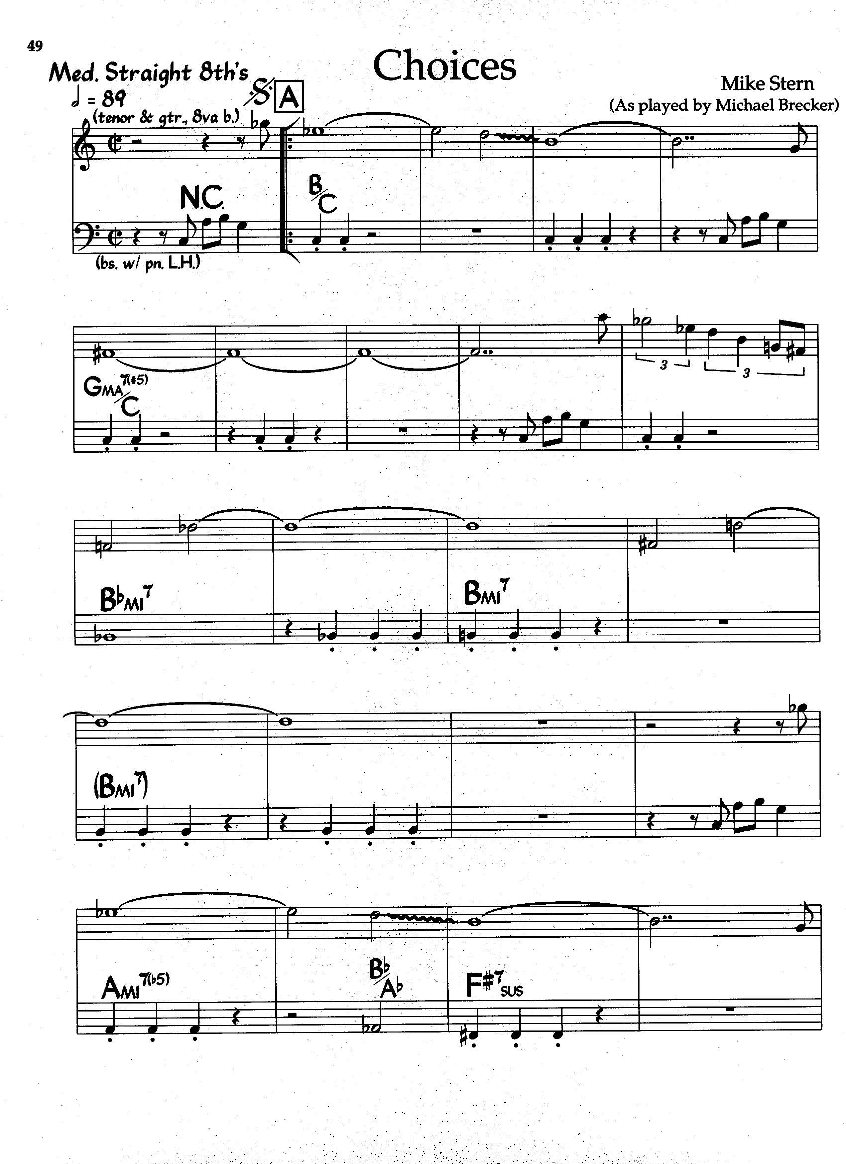 Choices — Michael Brecker Choices — Michael Brecker