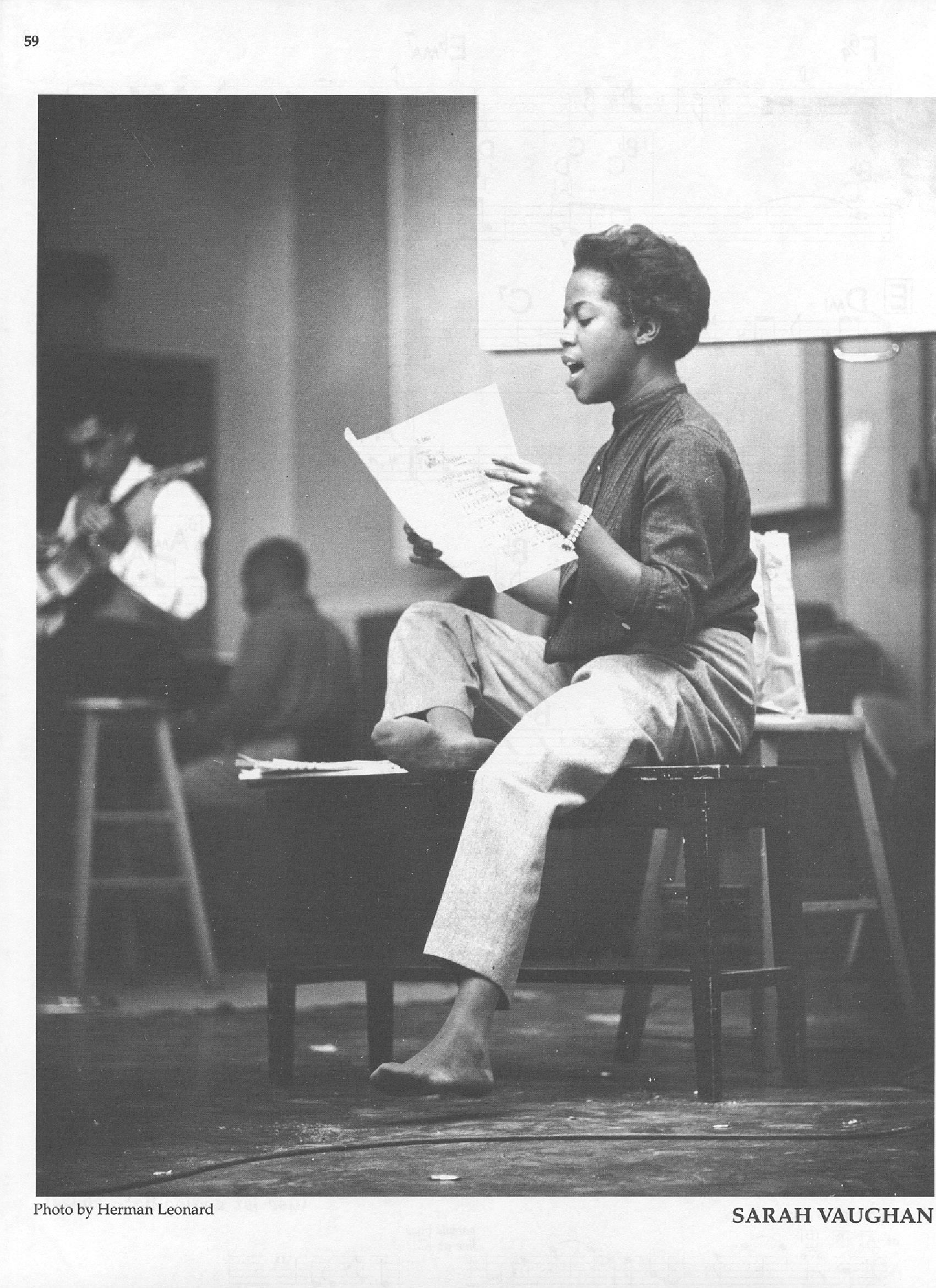 Photo of musicians — Sarah Vaughan Photo of musicians — Sarah Vaughan