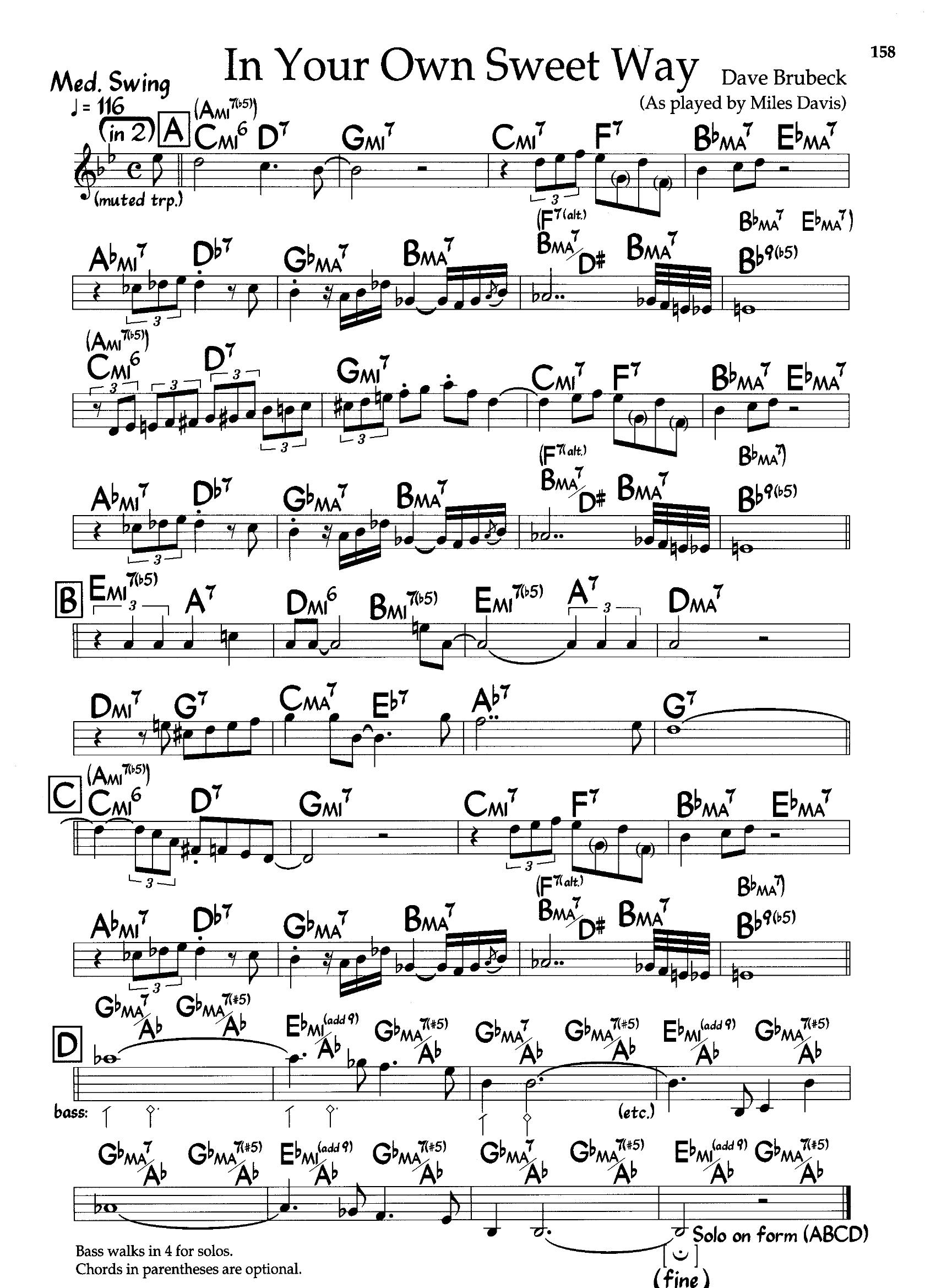 In Your Own Sweet Way — Miles Davis / Dave Brubeck