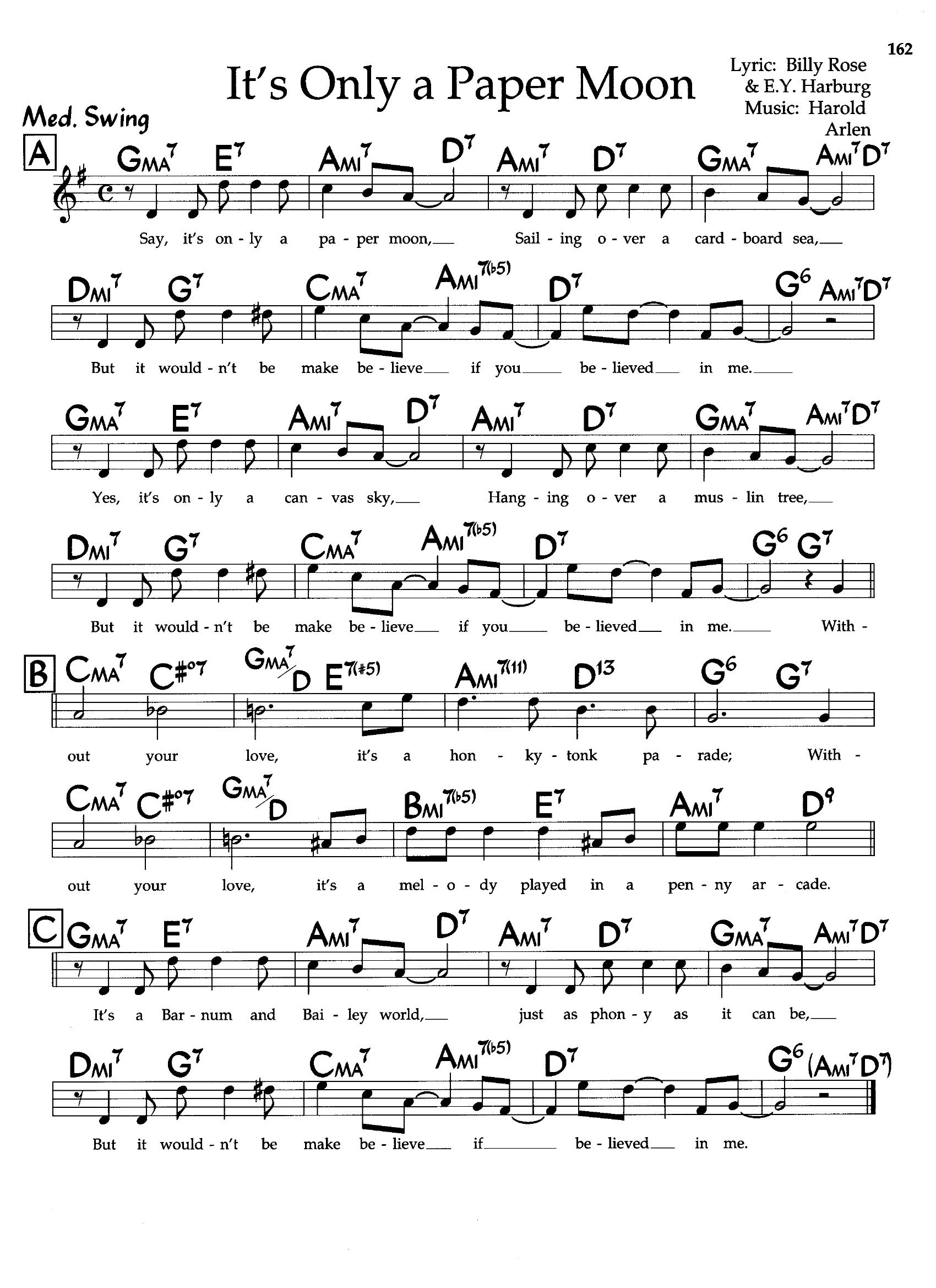 It's Only A Paper Moon It's Only A Paper Moon