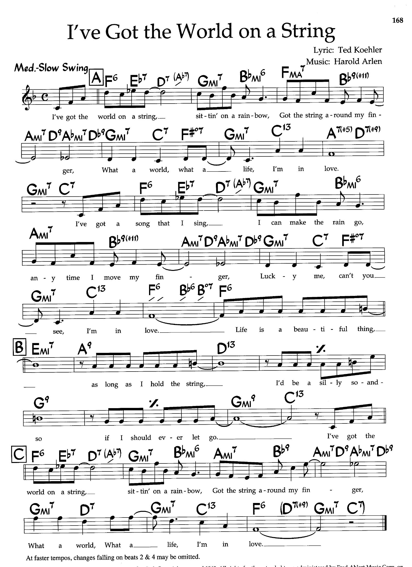I’ve Got The World On A — String I’ve Got The World On A — String