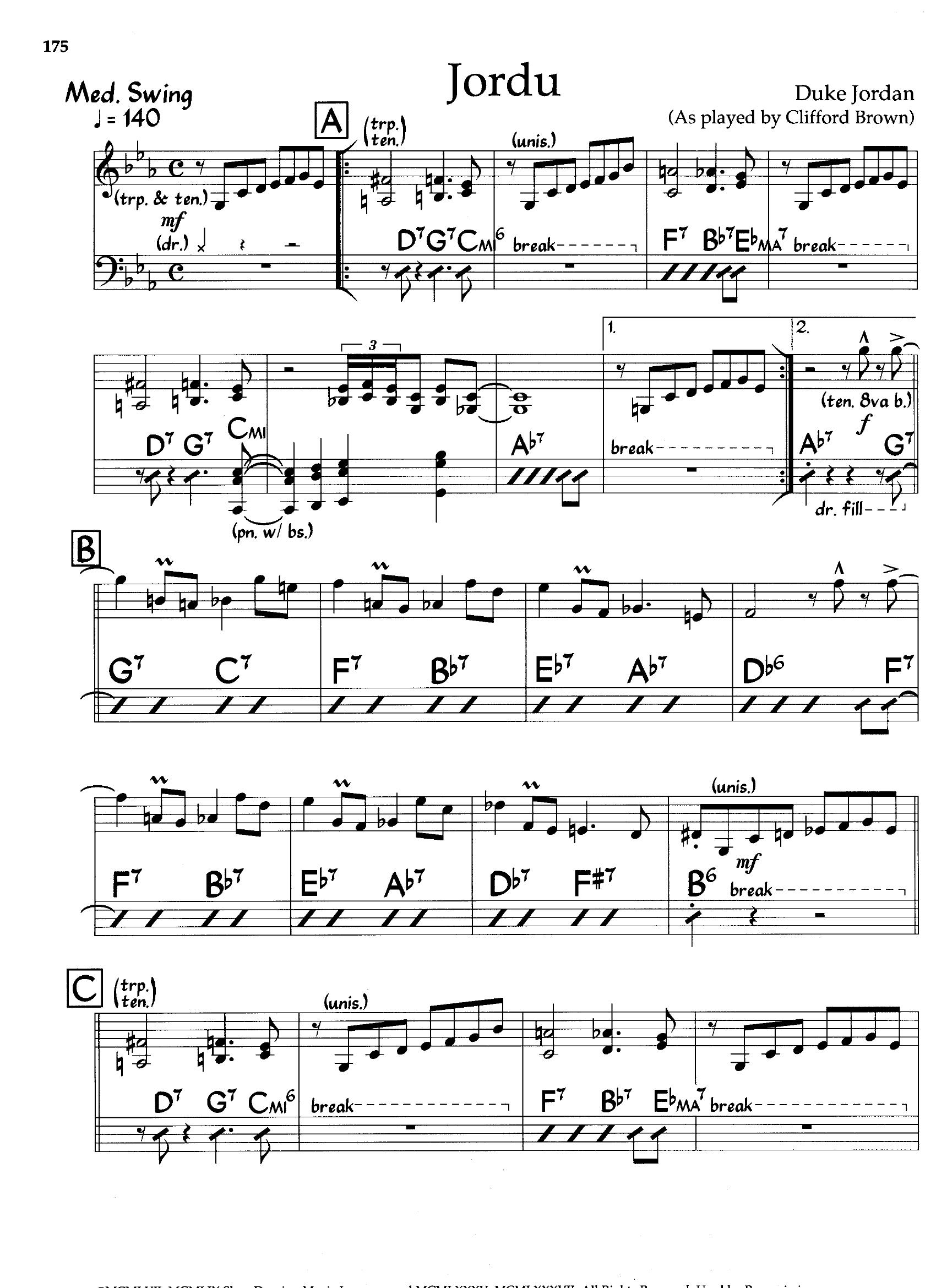 Jordu — Clifford Brown Jordu — Clifford Brown
