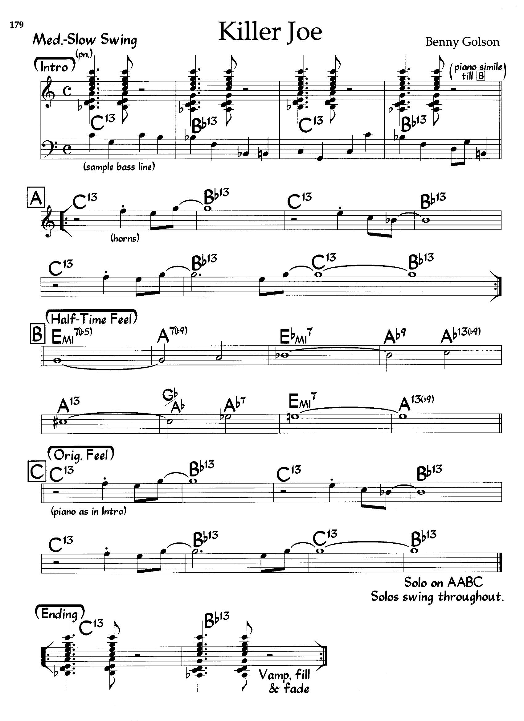 Killer Joe — Benny Golson Killer Joe — Benny Golson