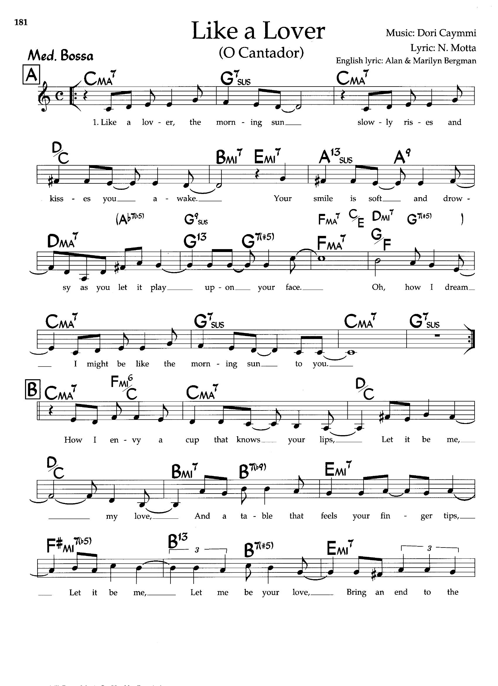 Like A Lover (O Cantador) — Dori Caymmi
