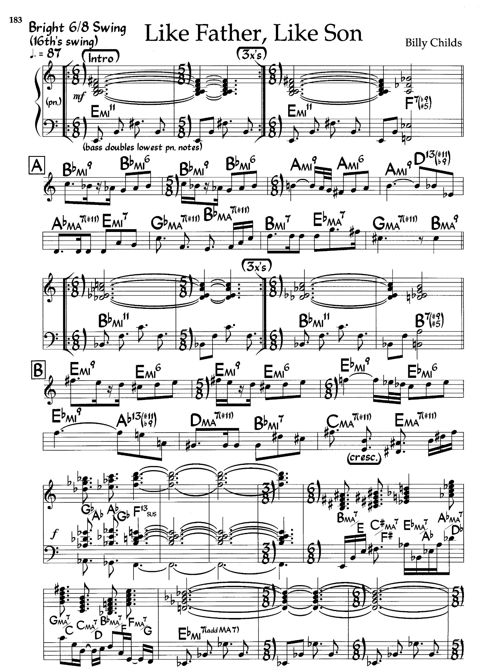 Like Father, Like Son — Billy Childs Like Father, Like Son — Billy Childs