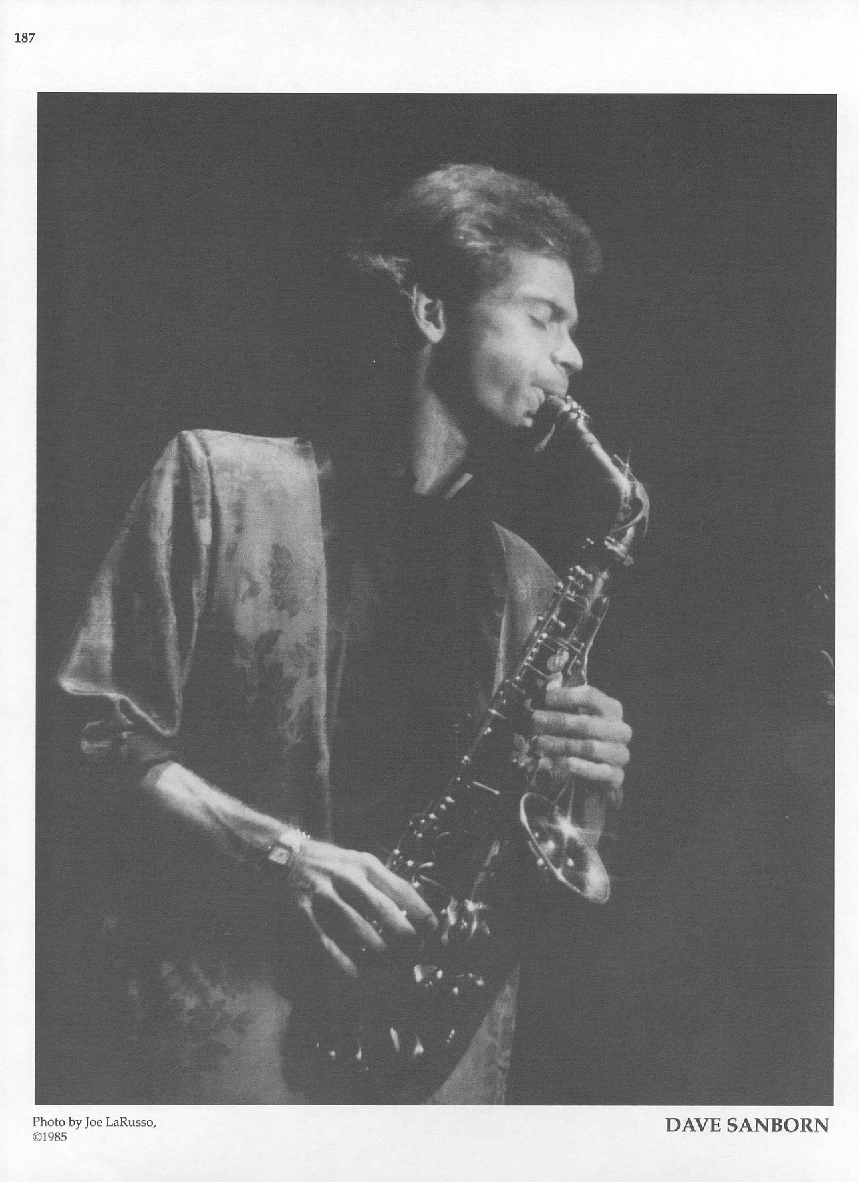 Photo of musicians — Dave Sanborn Photo of musicians — Dave Sanborn