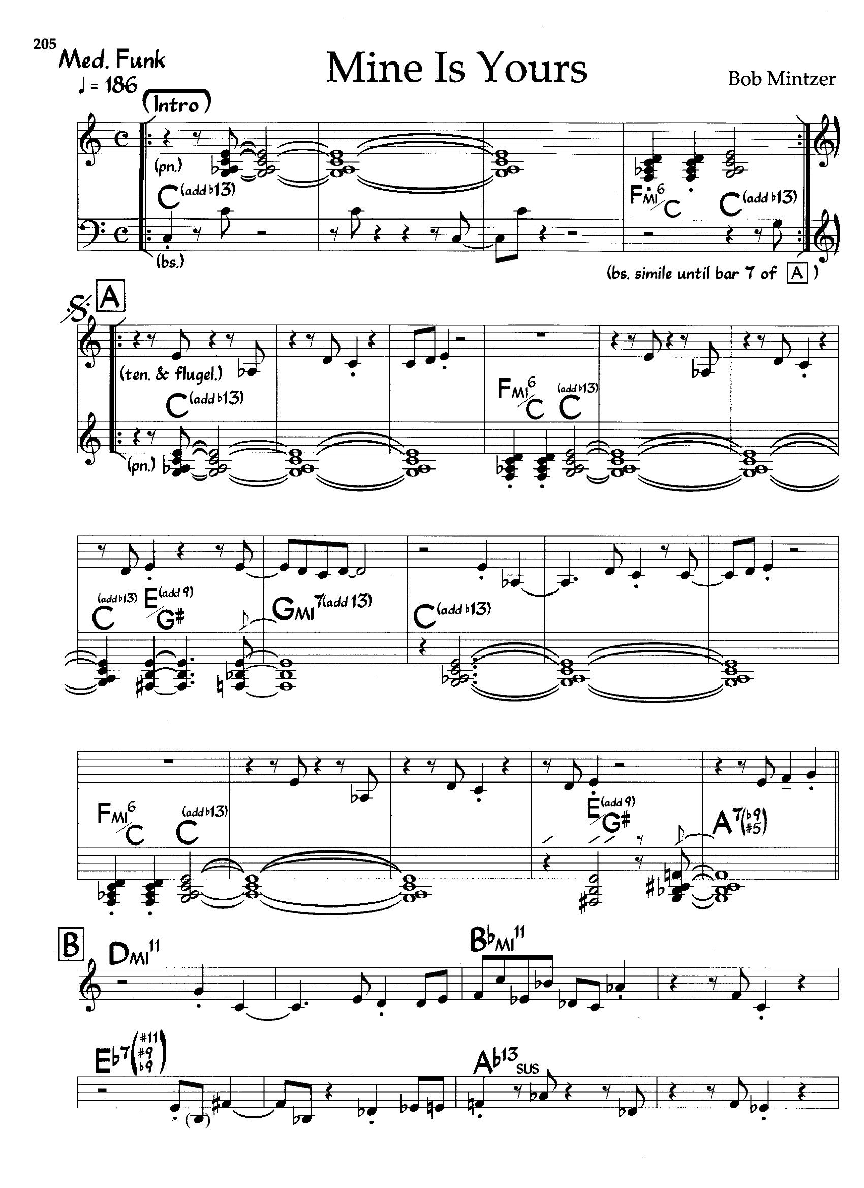 Mine Is Yours — Bob Mintzer Mine Is Yours — Bob Mintzer