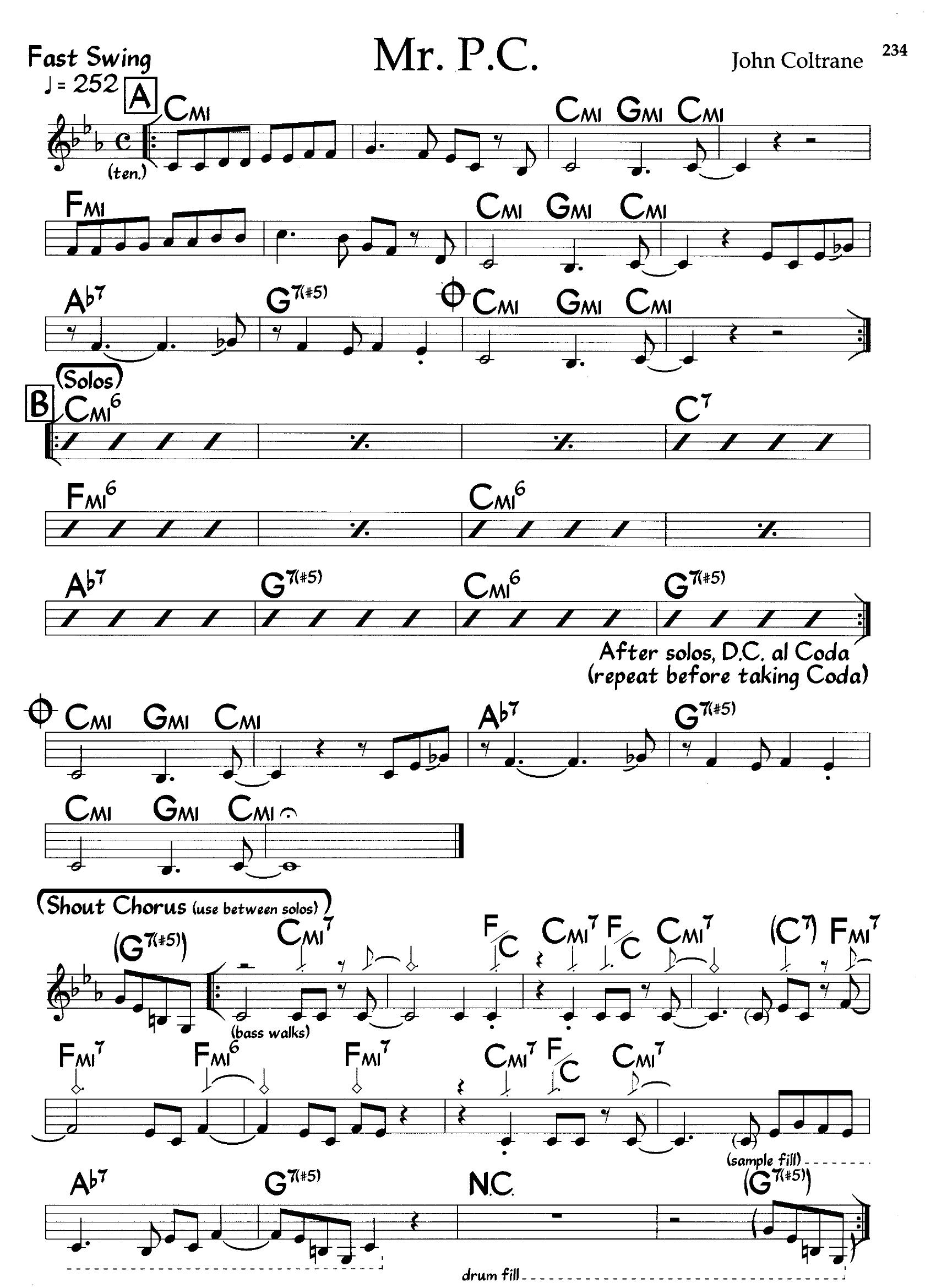 Mr. P.C — John Coltrane Mr. P.C — John Coltrane