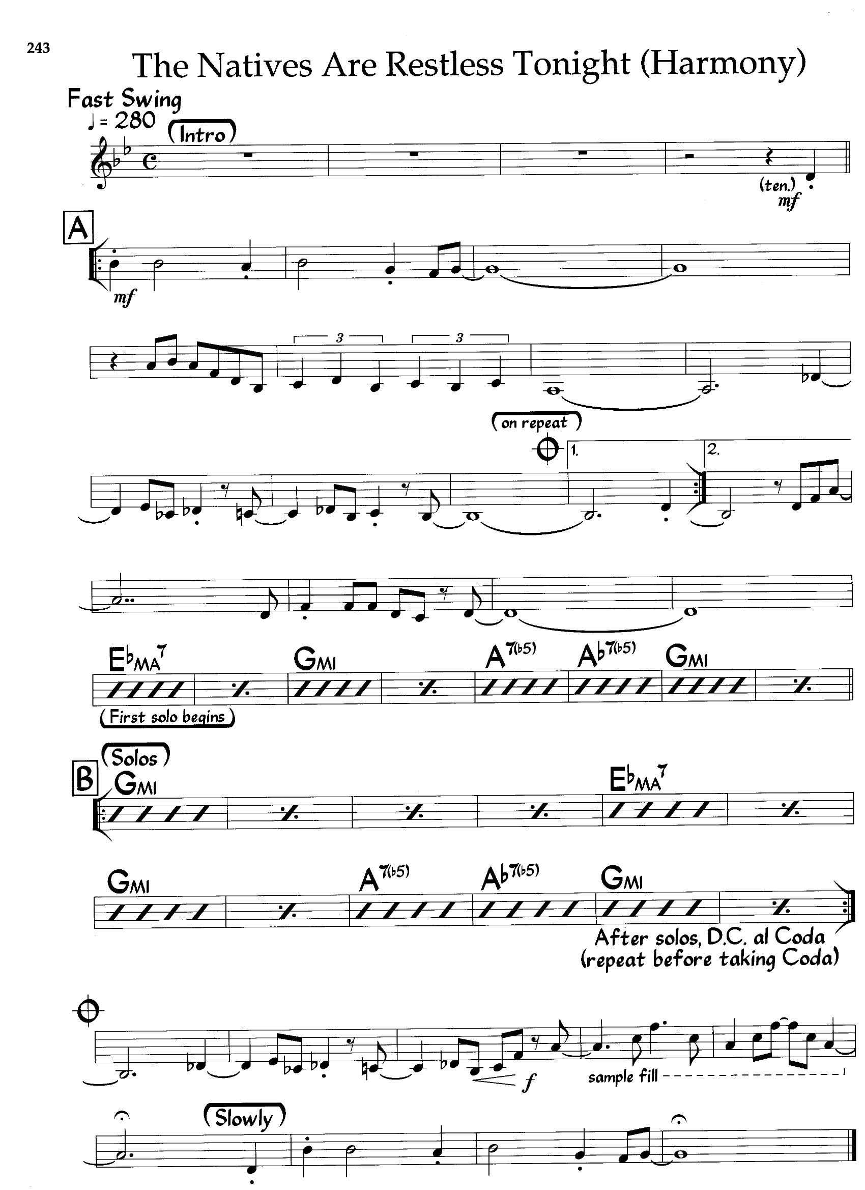 The Natives Are Restless Tonight — Horace Silver The Natives Are Restless Tonight — Horace Silver