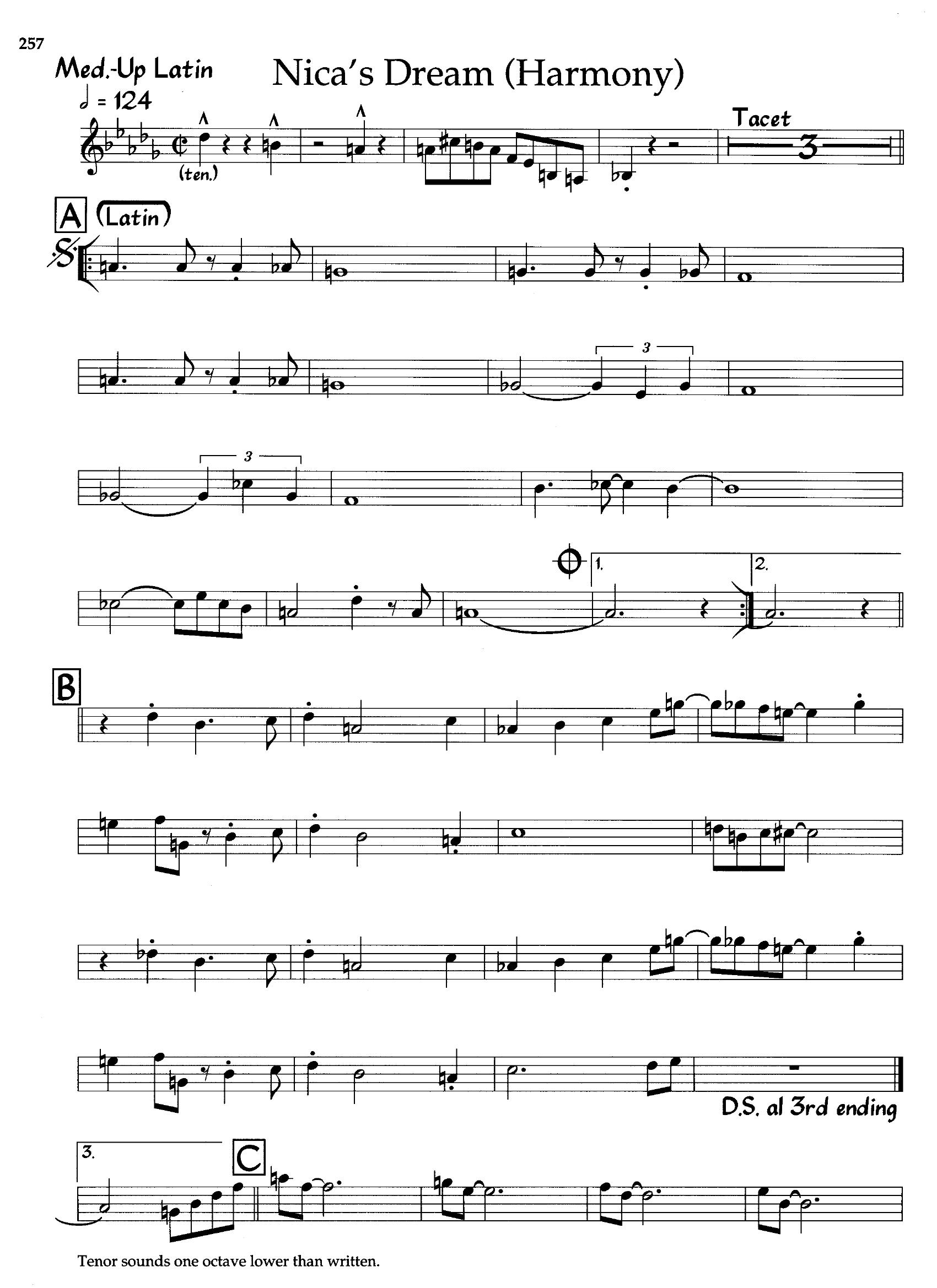 Nica's Dream — Horace Silver Nica's Dream — Horace Silver