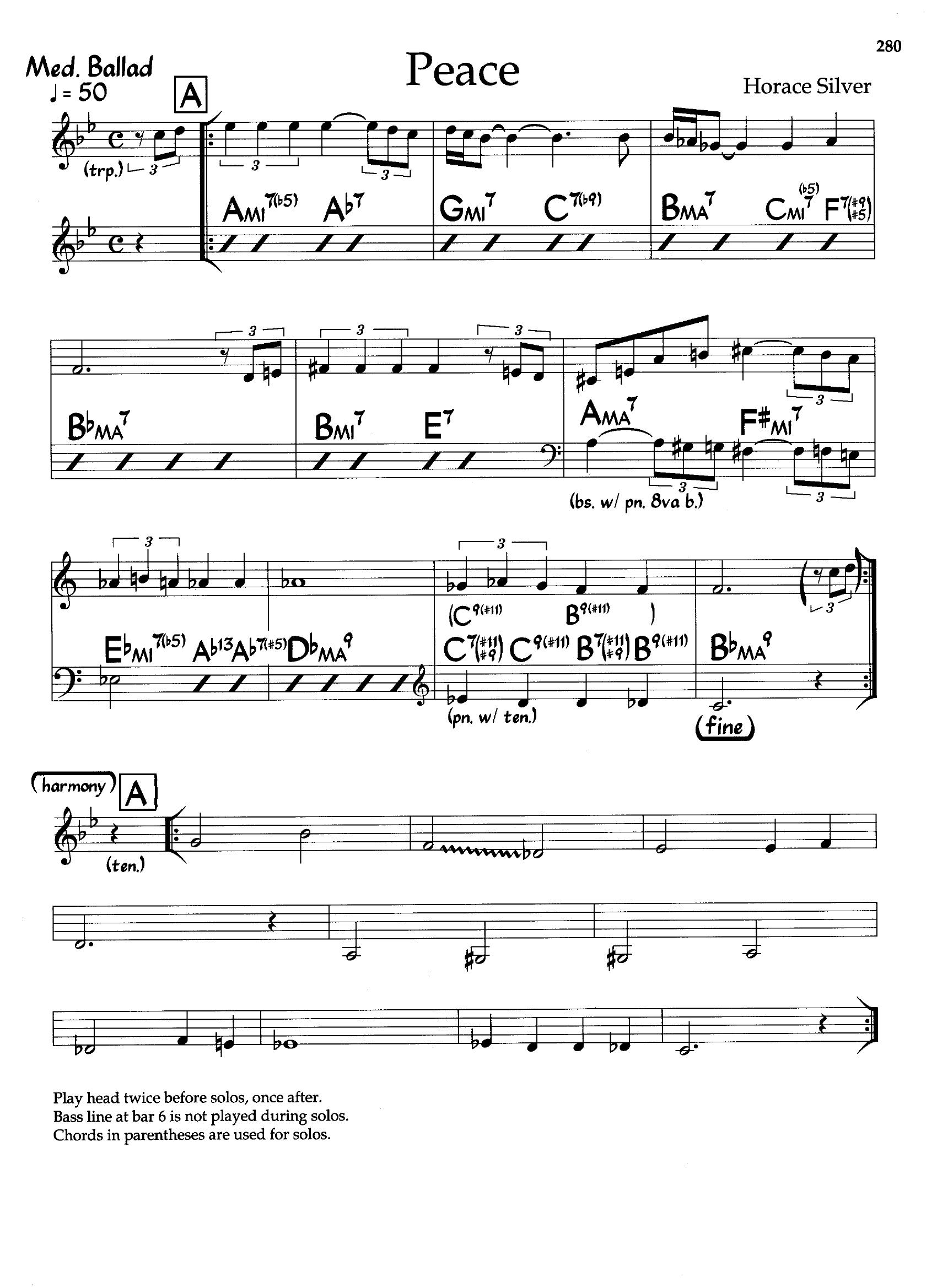 Peace — Horace Silver Peace — Horace Silver