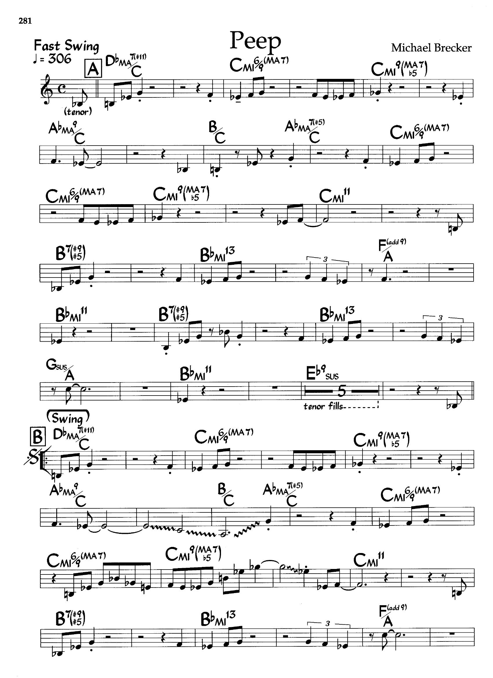 Peep — Michael Brecker Peep — Michael Brecker