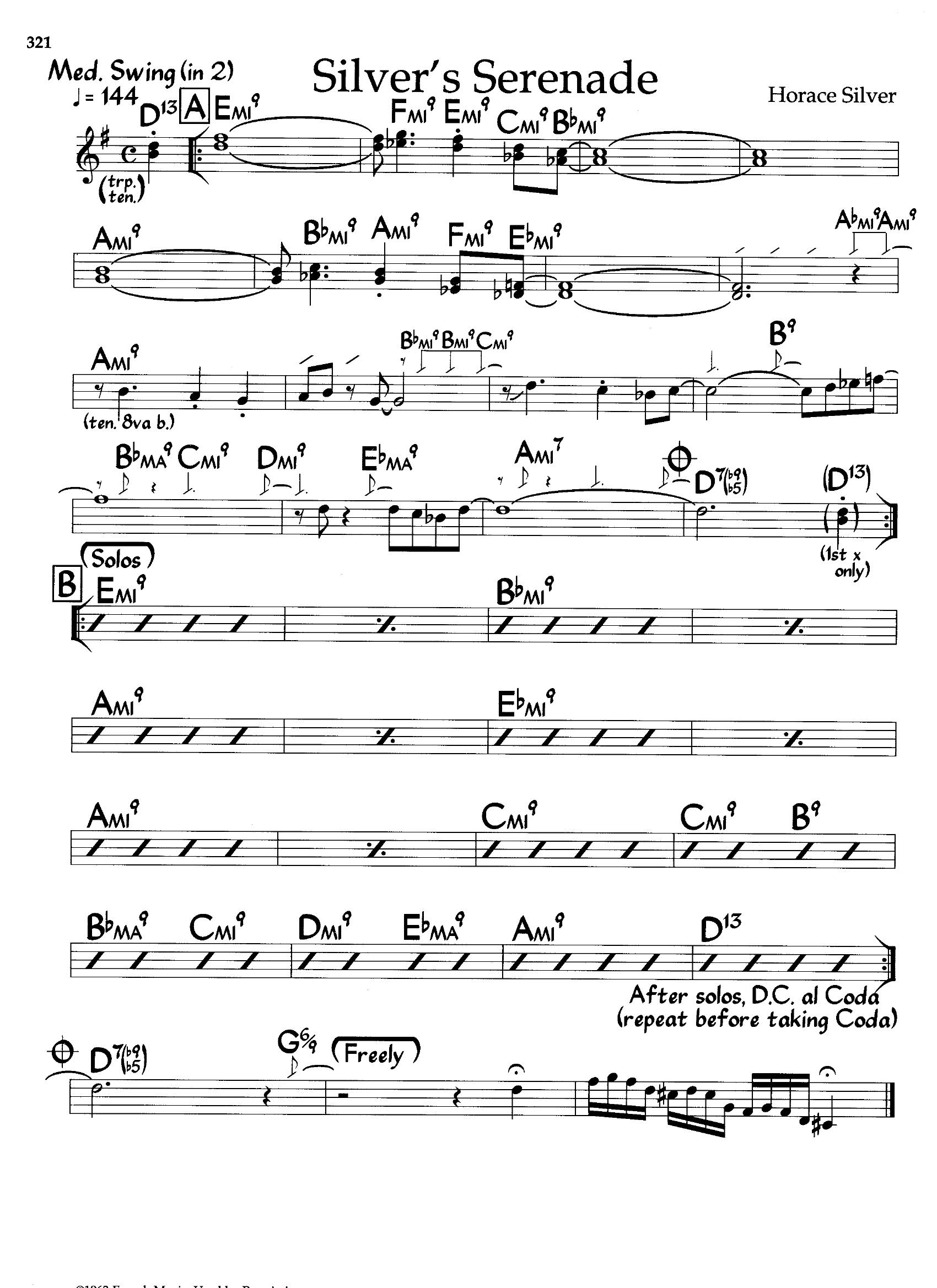 Silver's Serenade — Horace Silver Silver's Serenade — Horace Silver
