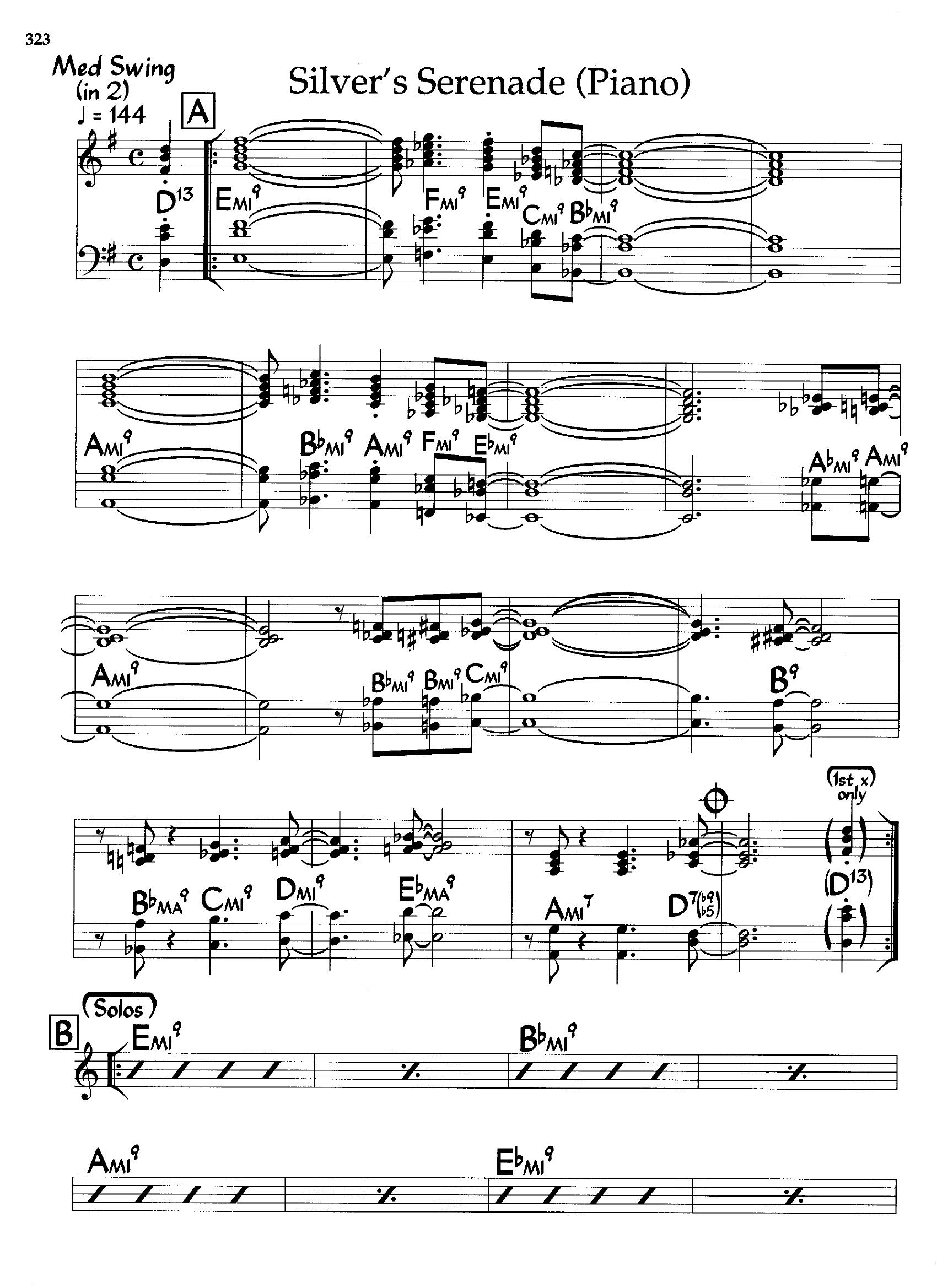 Silver's Serenade — Horace Silver Silver's Serenade — Horace Silver