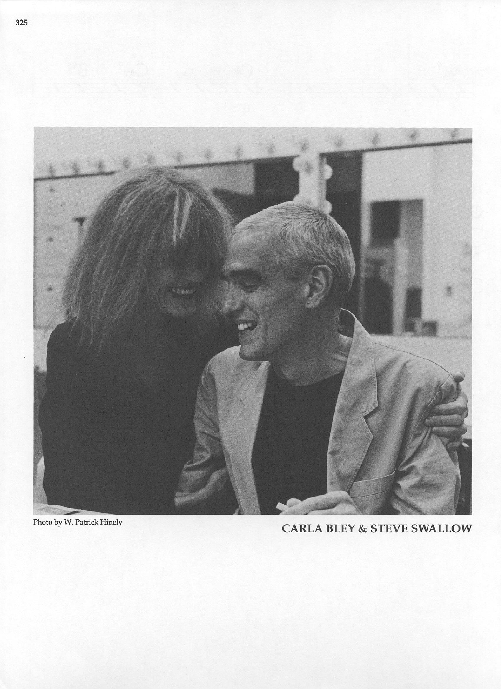 Photo of musicians — Carla Bley & Steve Swallow Photo of musicians — Carla Bley & Steve Swallow