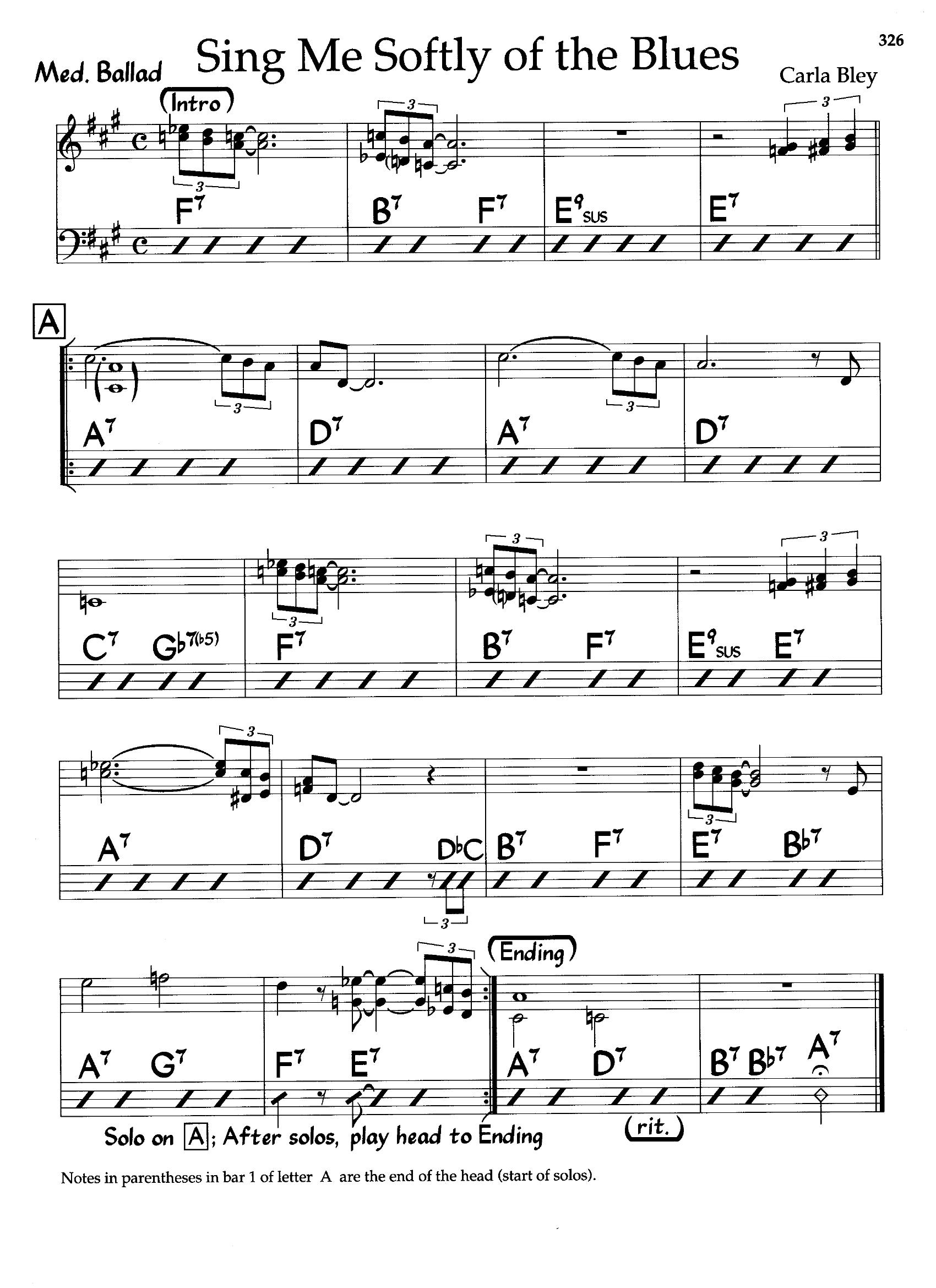 Sing Me Softly Of The Blues — Carla Bley Sing Me Softly Of The Blues — Carla Bley