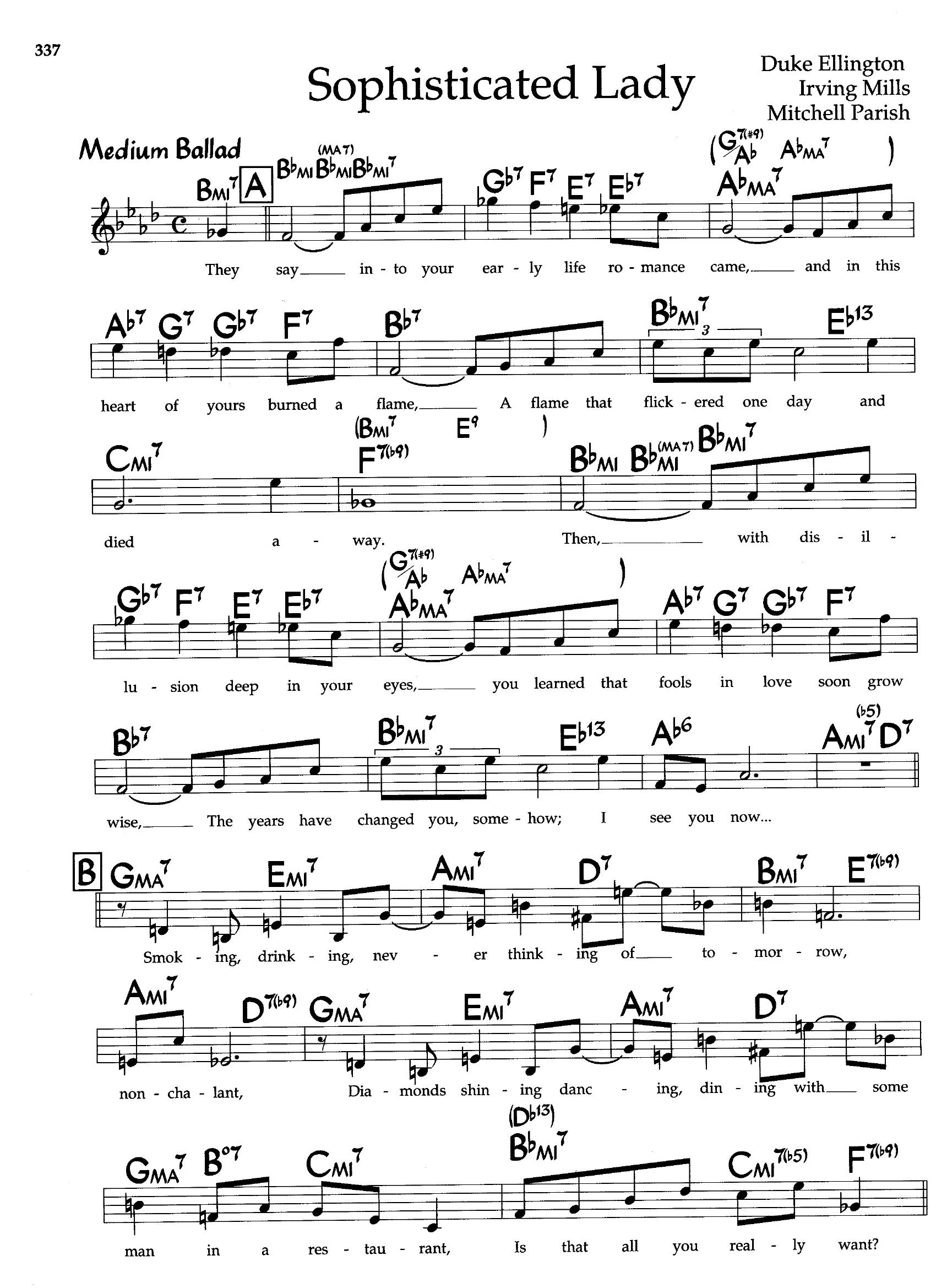 Sophisticated Lady — Duke Ellington Sophisticated Lady — Duke Ellington