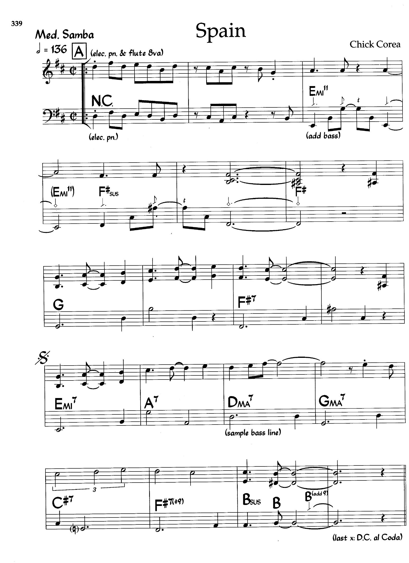 Spain — Chick Corea Spain — Chick Corea