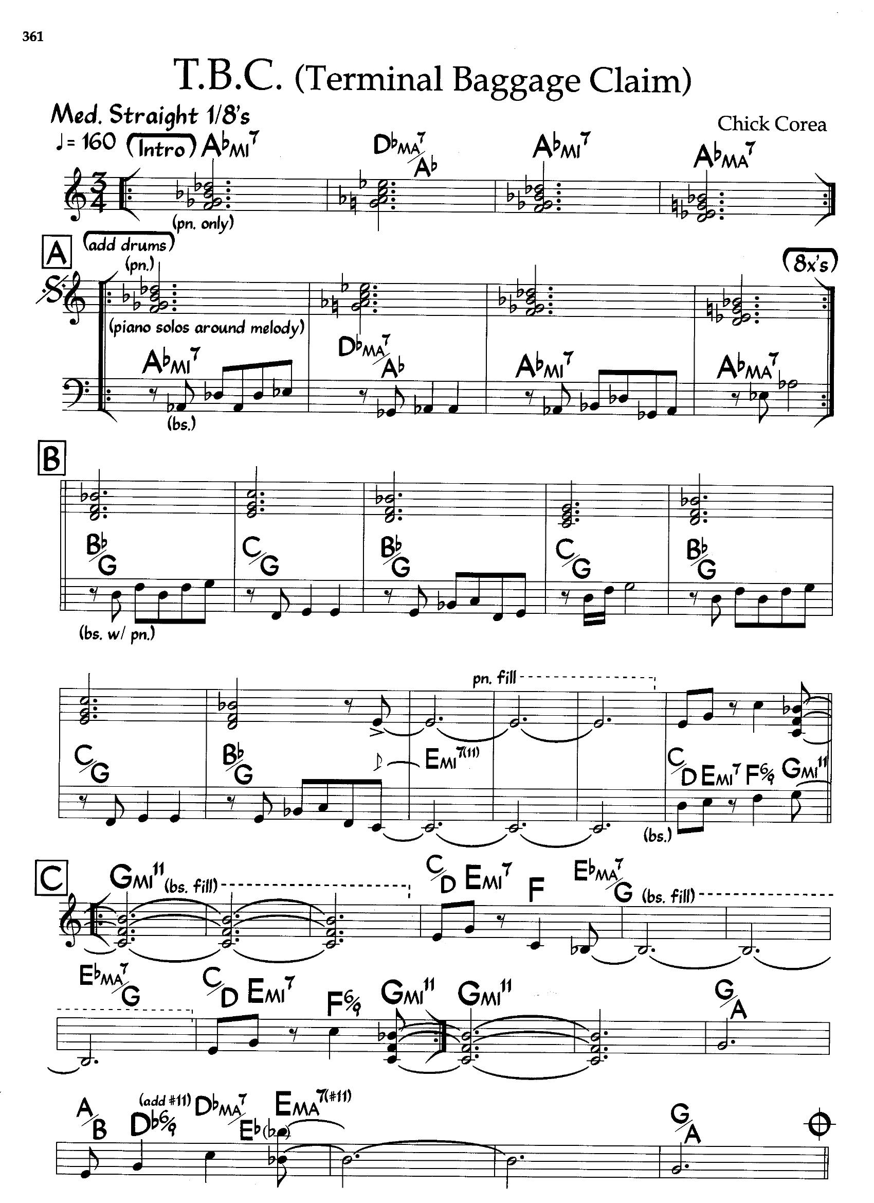 T.B.C. (Terminal Baggage Claim) — Chick Corea T.B.C. (Terminal Baggage Claim) — Chick Corea
