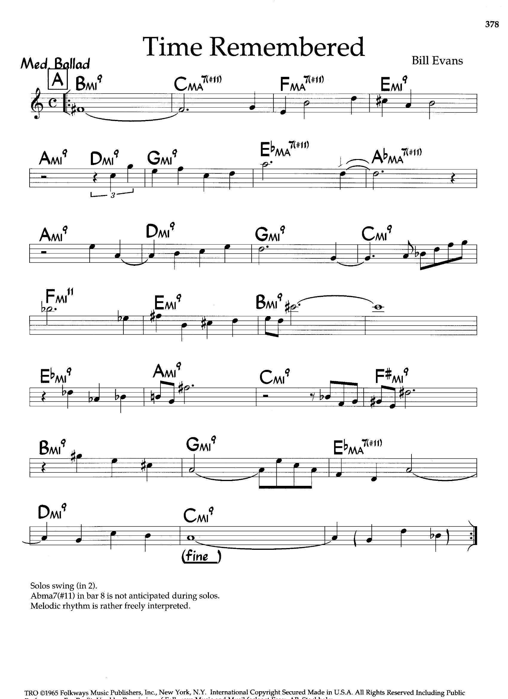 Time Remembered — Bill Evans Time Remembered — Bill Evans