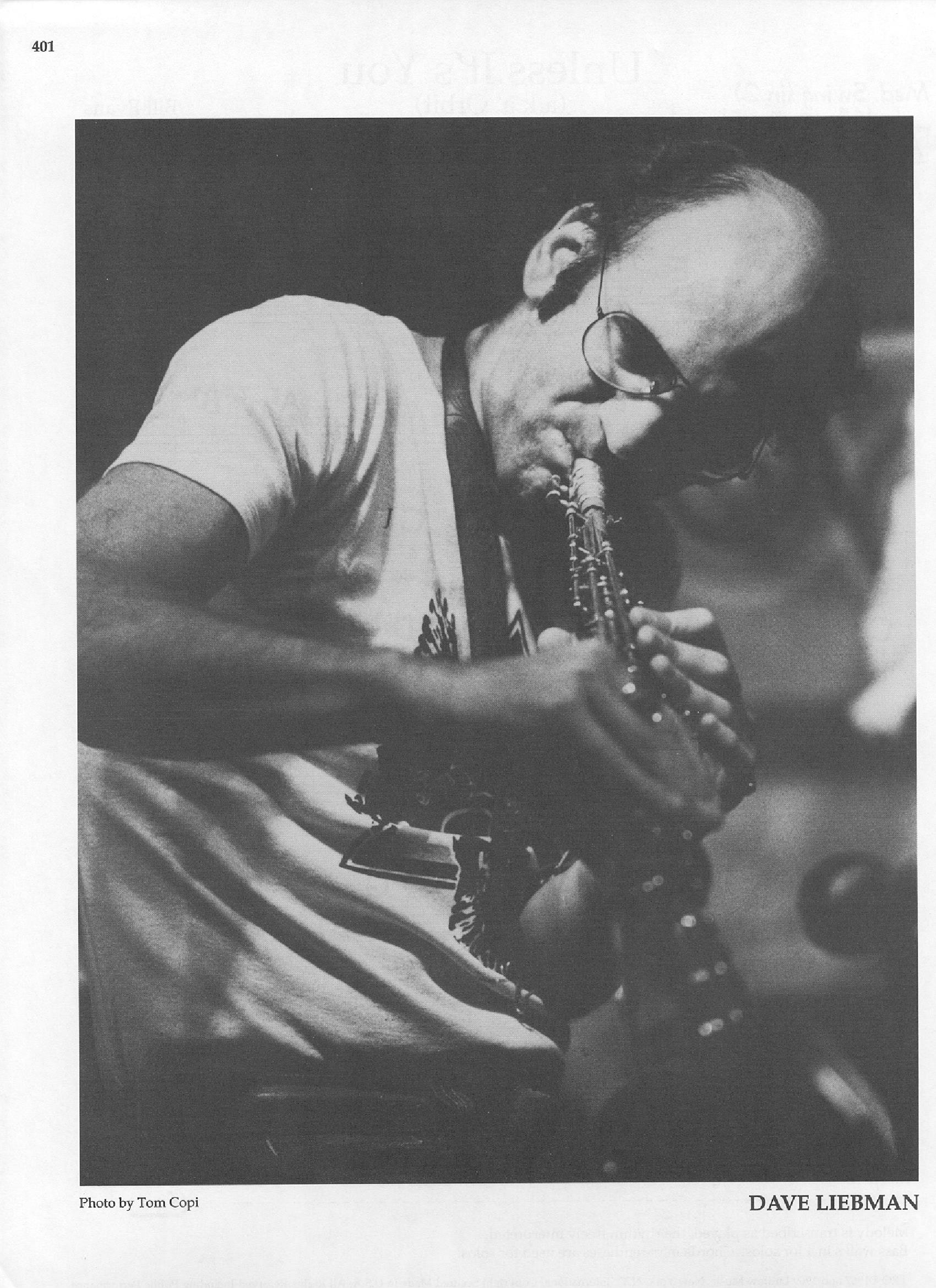 Photo of musicians — Dave Liebman Photo of musicians — Dave Liebman