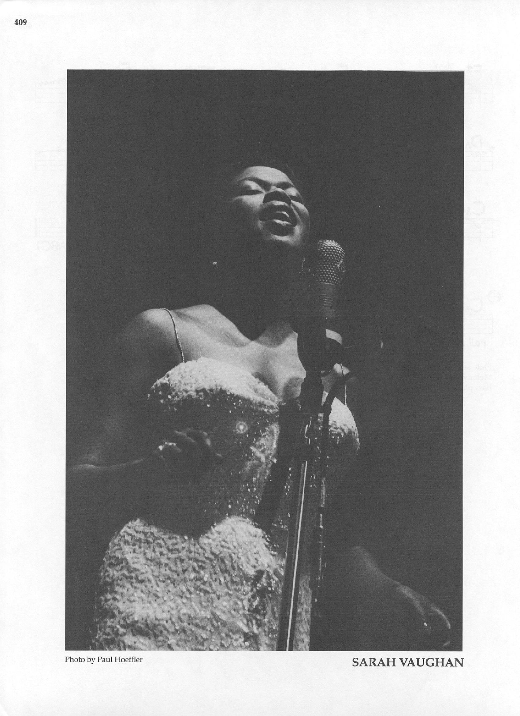 Photo of musicians — Sarah Vaughan Photo of musicians — Sarah Vaughan
