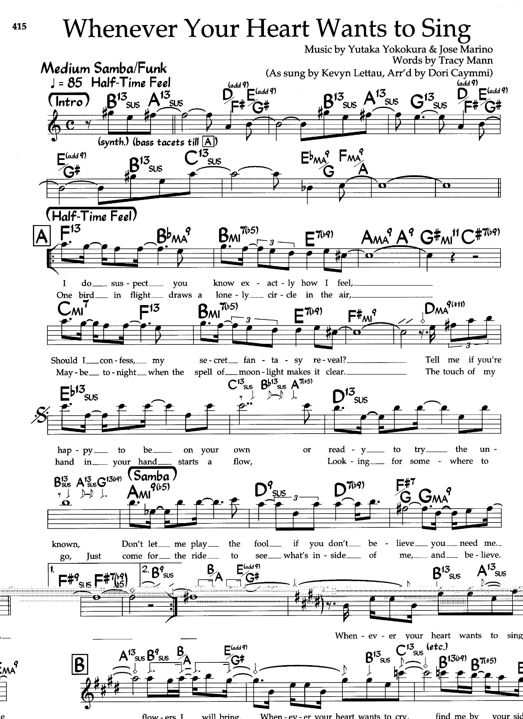 Whenever Your Heart Wants To Sing — Kevyn Lettau Whenever Your Heart Wants To Sing — Kevyn Lettau