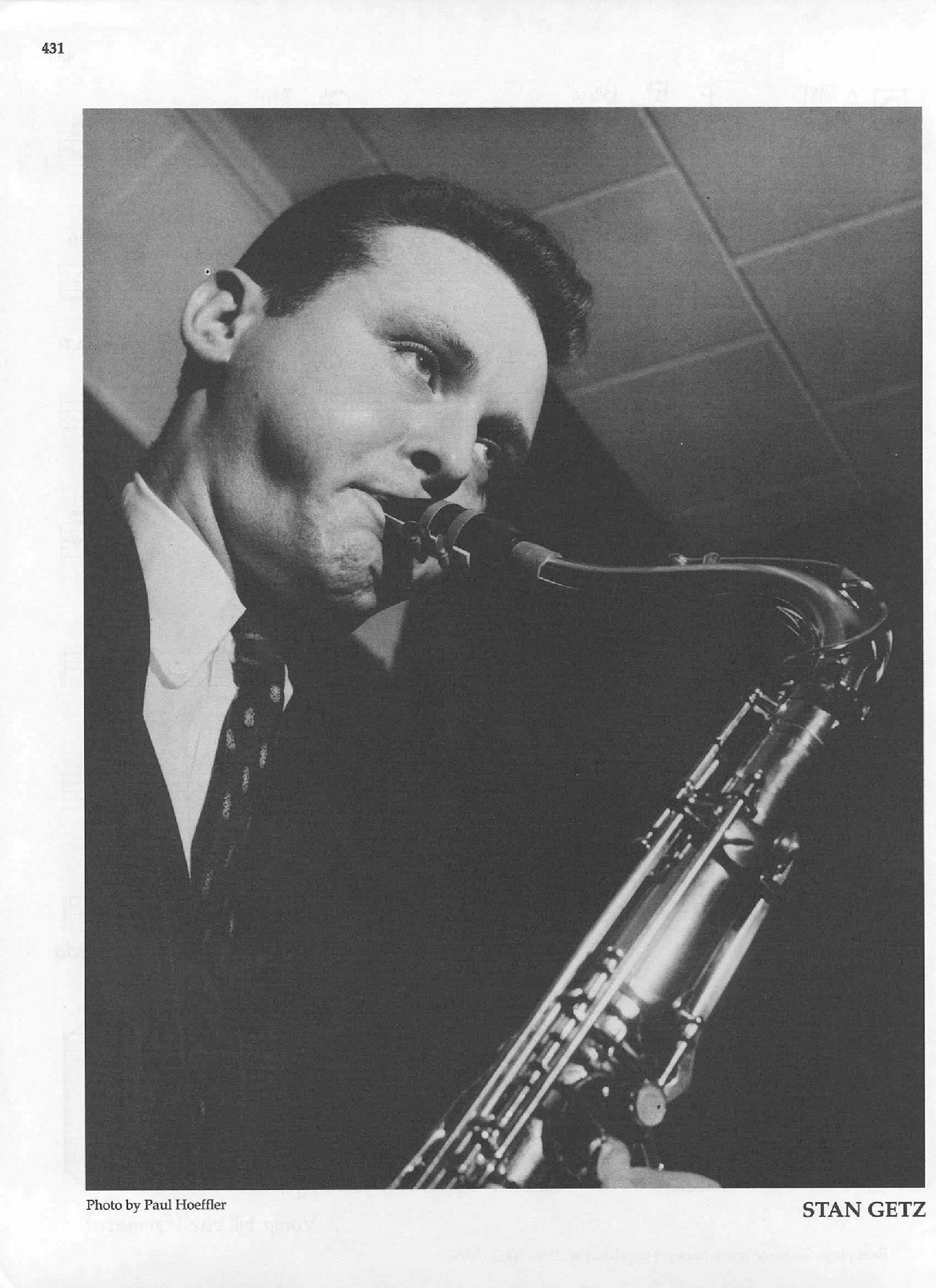 Photo of musicians — Stan Getz Photo of musicians — Stan Getz